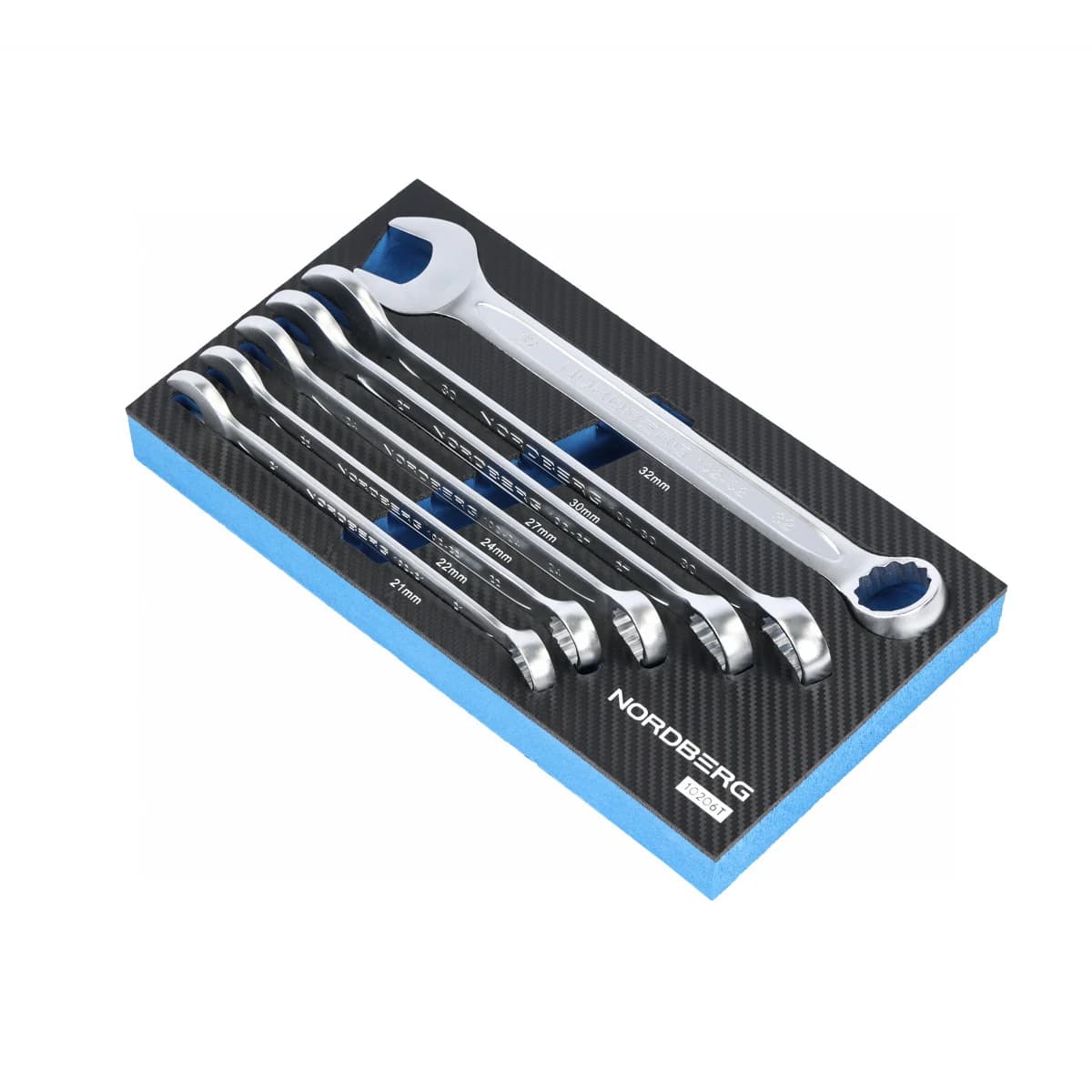 Набор ключей комбинированных Nordberg 10206T — 21–32 мм, ложемент, 6 предметов
