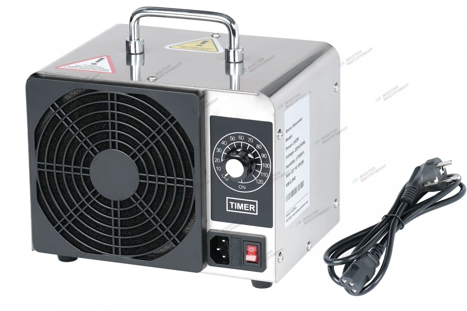 Озонатор автомобильный 3500 — 3,5 г/ч, зона до 20 м², 82 Вт, таймер