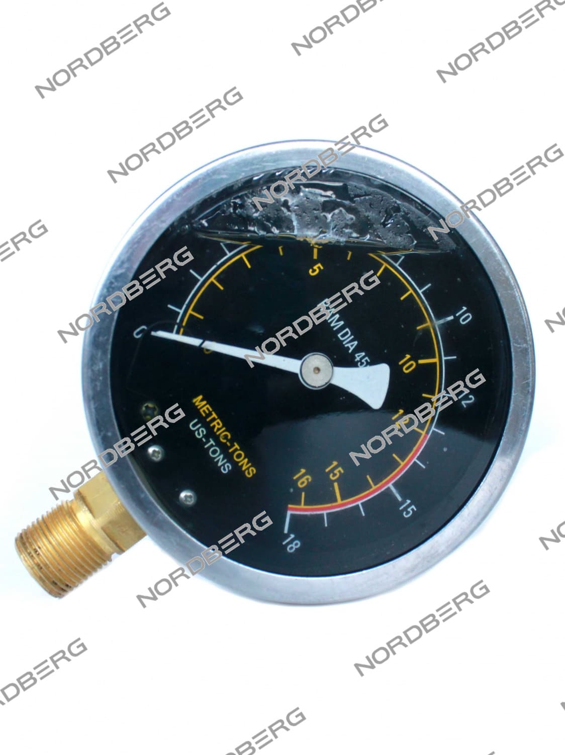 Радиальный глицериновый манометр для пресса NORDBERG N3612L — общий вид