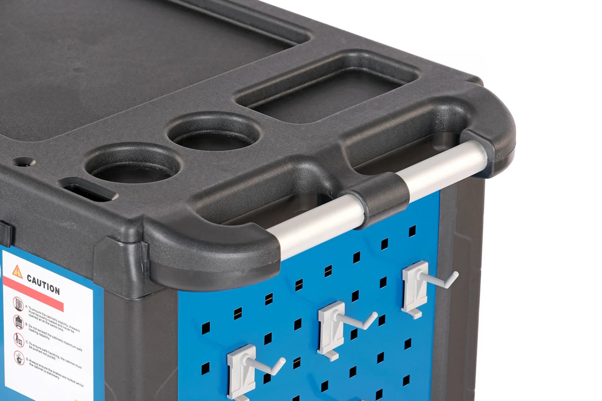 Тележка NORDBERG T7N — 7 ящиков нагрузка 350 кг замок в каждом синяя 800×470×980 мм