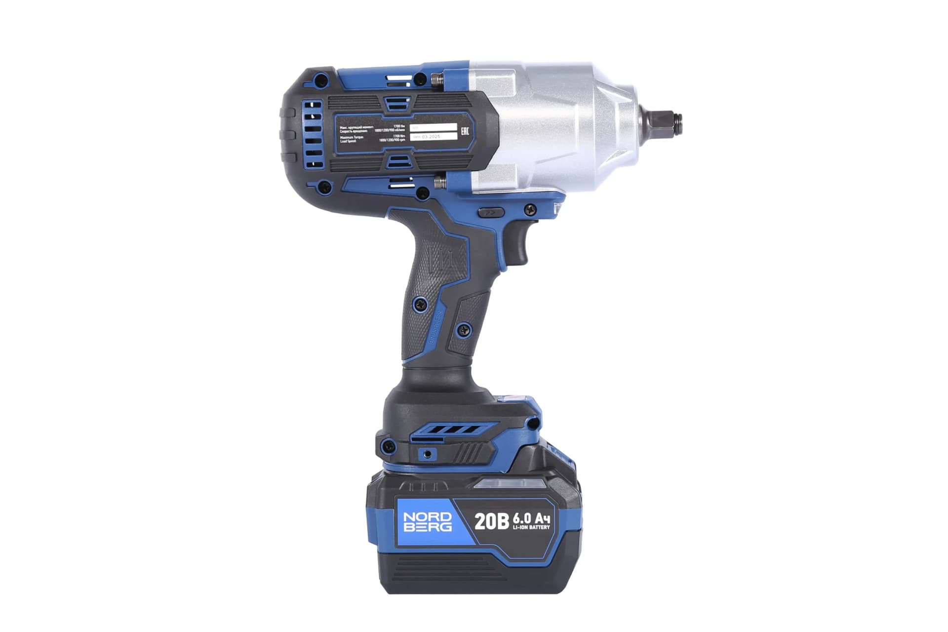 Гайковерт аккумуляторный NORDBERG NE812K — 1/2″, 1700 Нм, 6 Ач