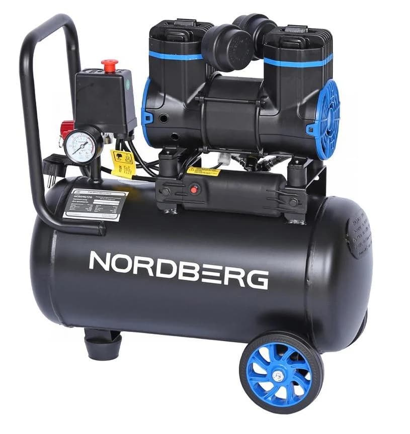Компрессор безмасляный Nordberg NCEO10/170 — 220 В, 170 л/мин, ресивер 18 л