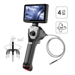 Видеоэндоскоп профессиональный управляемый 4х360°, экран 4.5″, 1Мп, 1280х720, 1м, 4мм зонд, всесторонняя артикуляция iCartool IC-VC104AW