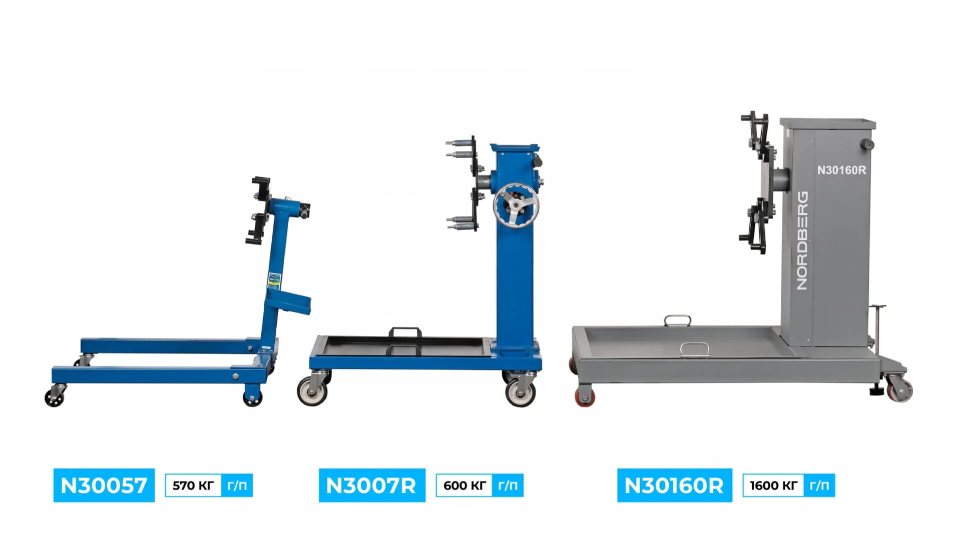 Стенд-кантователь Nordberg N30057 — 570 кг, вращение 360°, 4 регулируемых кронштейна