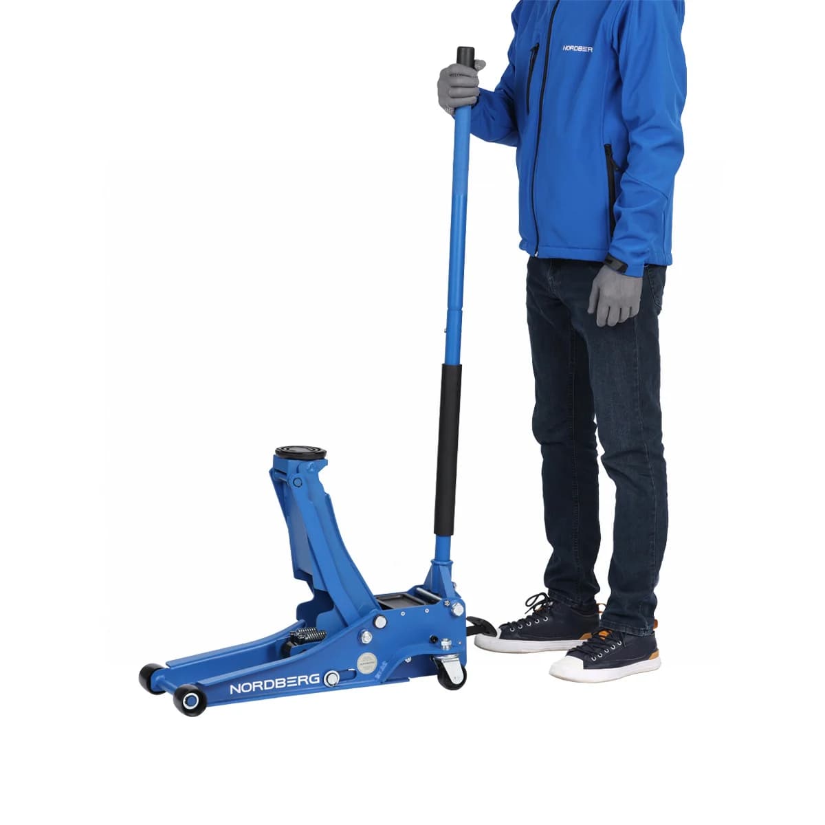 Домкрат подкатной NORDBERG N3203L — 3 т, стопор, подхват 7,5 см