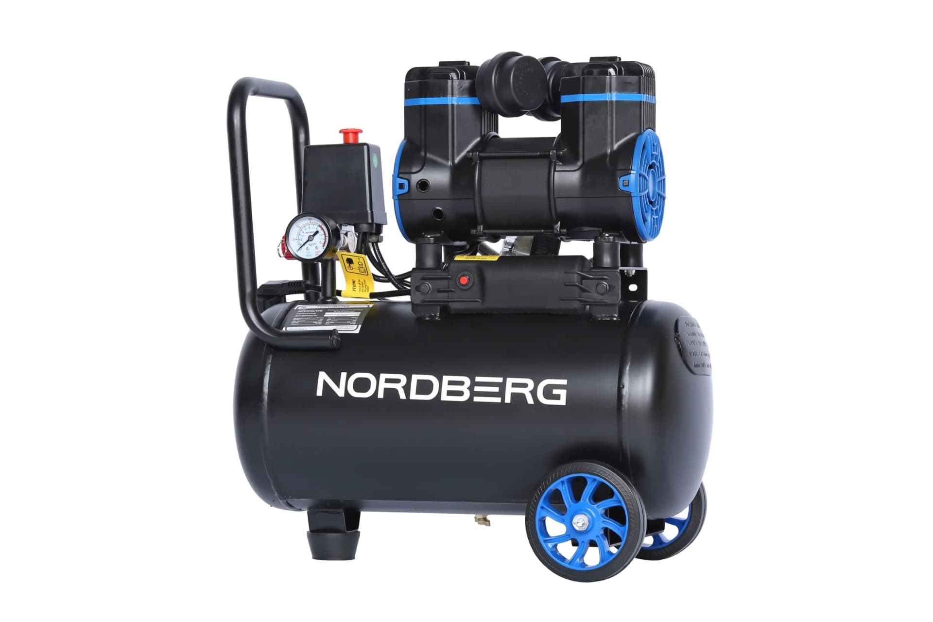 Компрессор безмасляный Nordberg NCEO10/170 — 220 В, 170 л/мин, ресивер 18 л