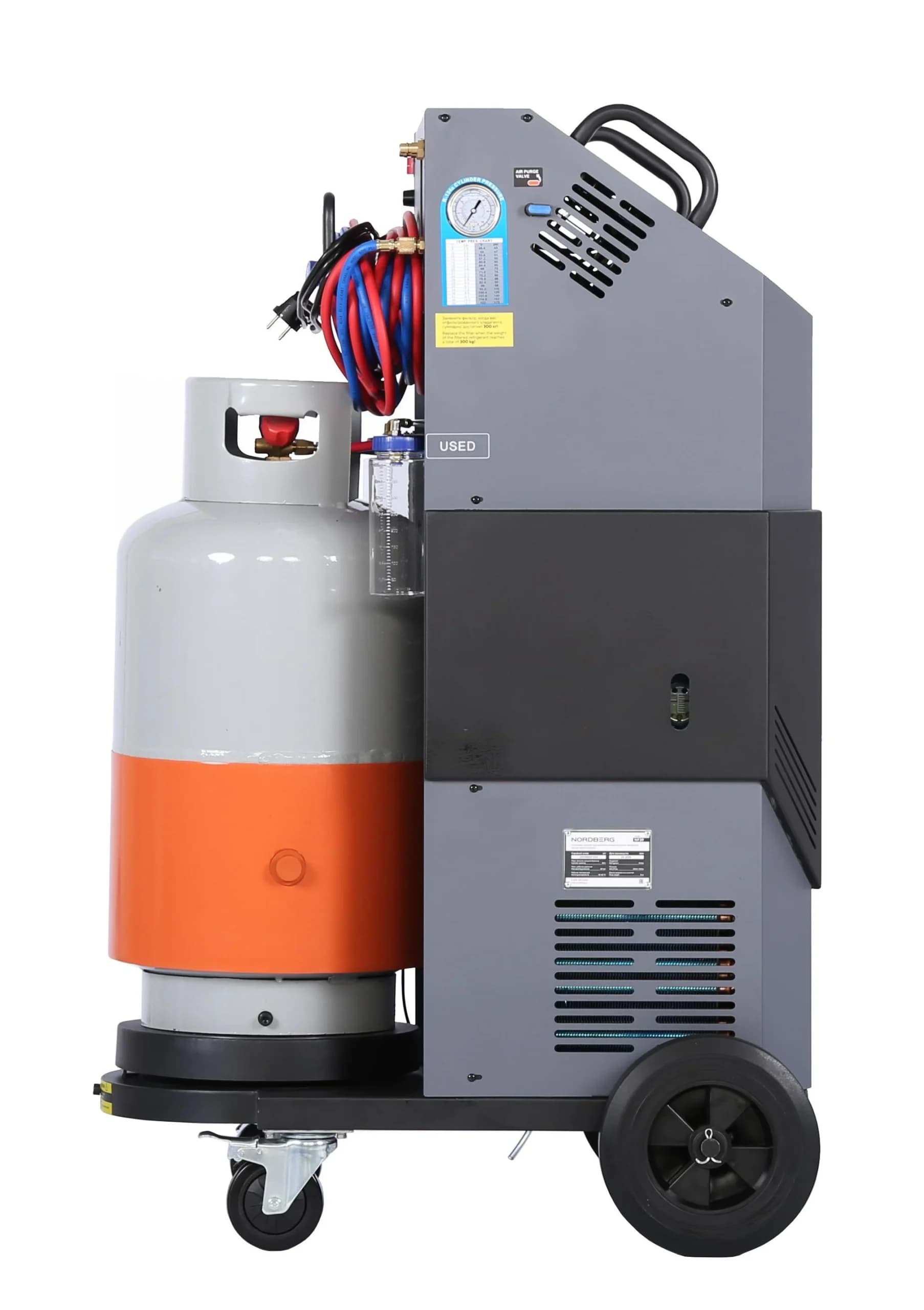 Установка автомат для заправки кондиционеров автобусов с ручным впрыском масла