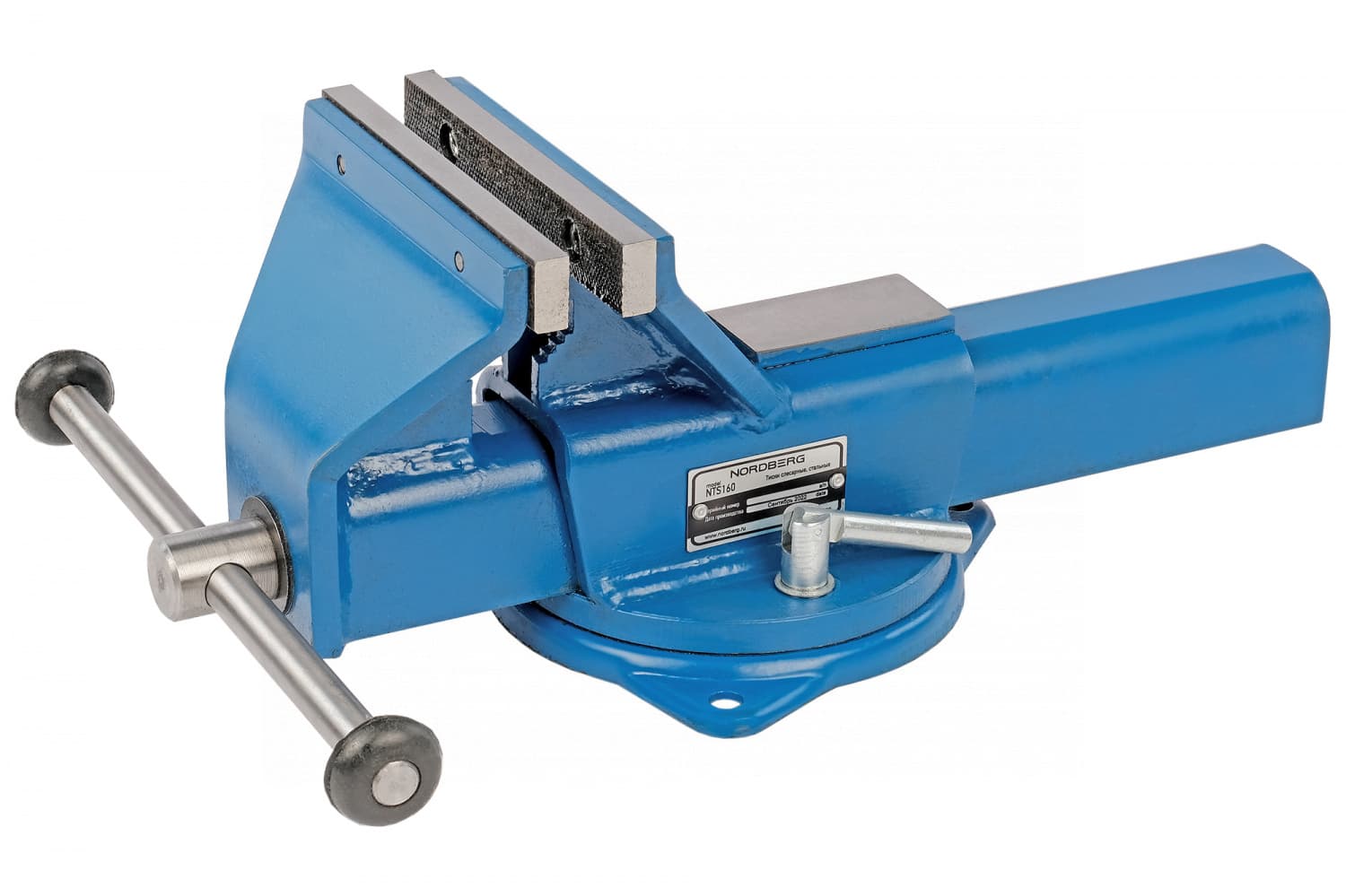 Тиски слесарные NORDBERG NTS160, вид спереди