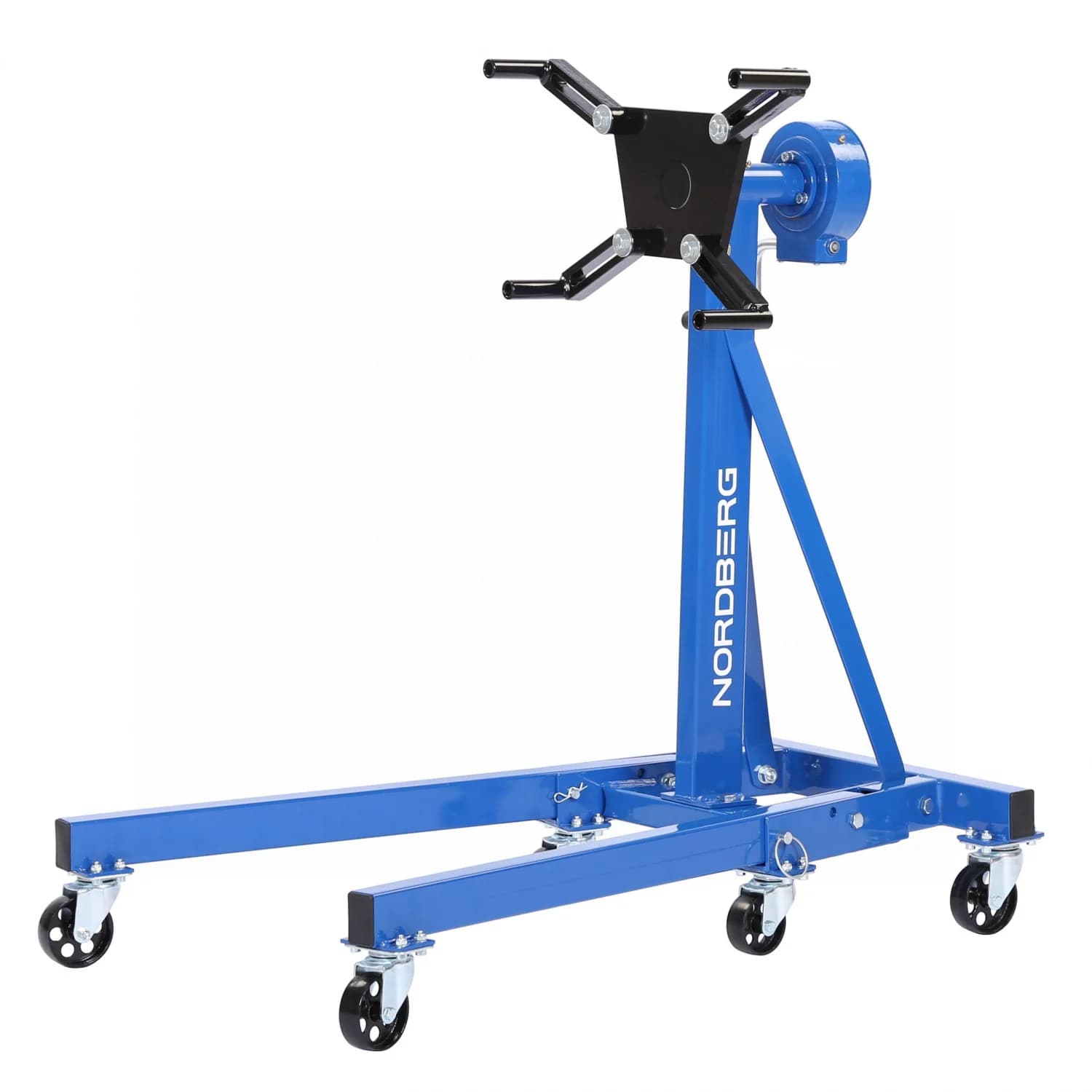 Стенд для ремонта двигателя Nordberg N30091R — складной, 500 кг, редуктор, 360°