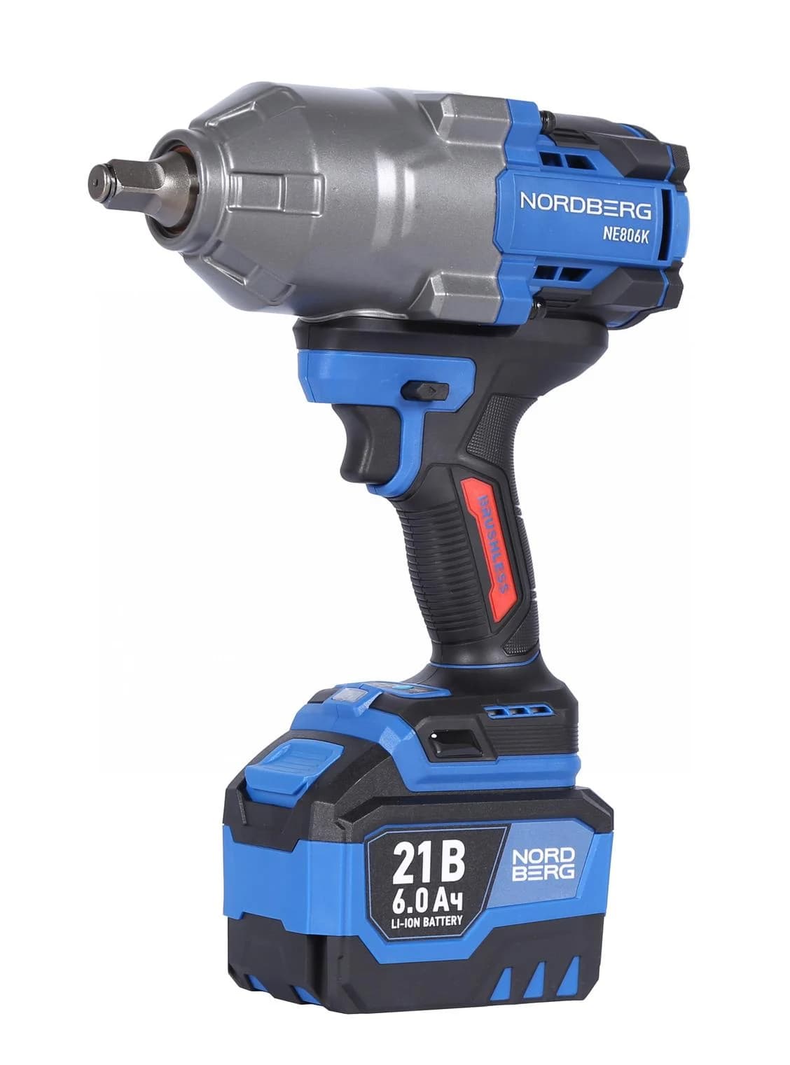 Гайковерт аккумуляторный NORDBERG NE806K — 1/2″, 1500 Нм, 6 Ач