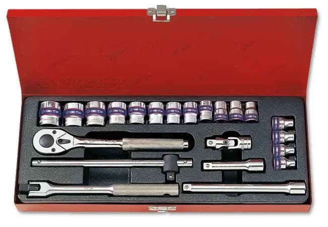 Набор торцевых головок King Tony 3023MR в пластиковом кейсе