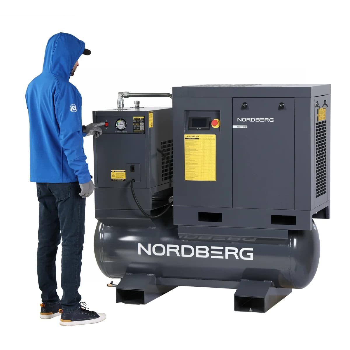 Компрессор винтовой Nordberg NCF10RD — 7.5 кВт / VSD / 960 л/мин / ресивер 300 л