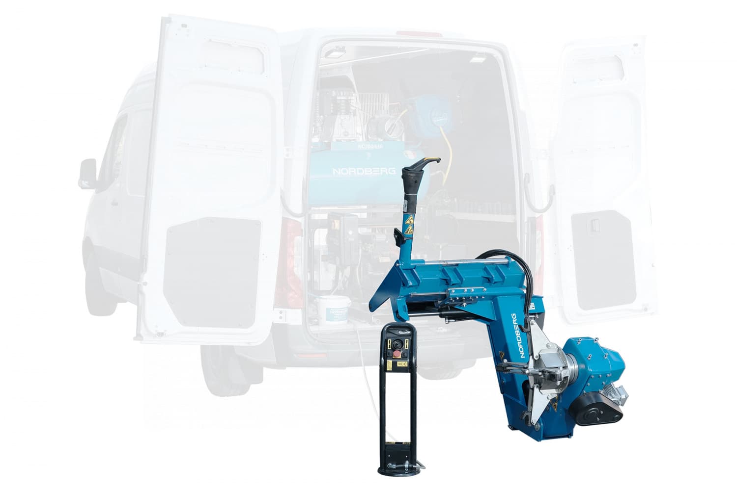 Шиномонтажный станок NORDBERG 46TRKM — общий вид, мобильная грузовая модель