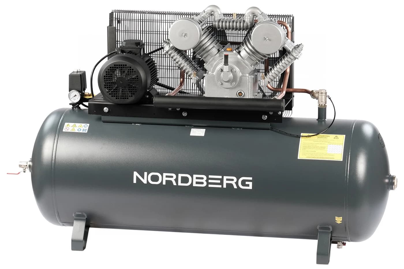 Компрессор поршневой Nordberg NCP500/1400 — 380 В, 1400 л/мин, ресивер 500 л, 7,5 кВт