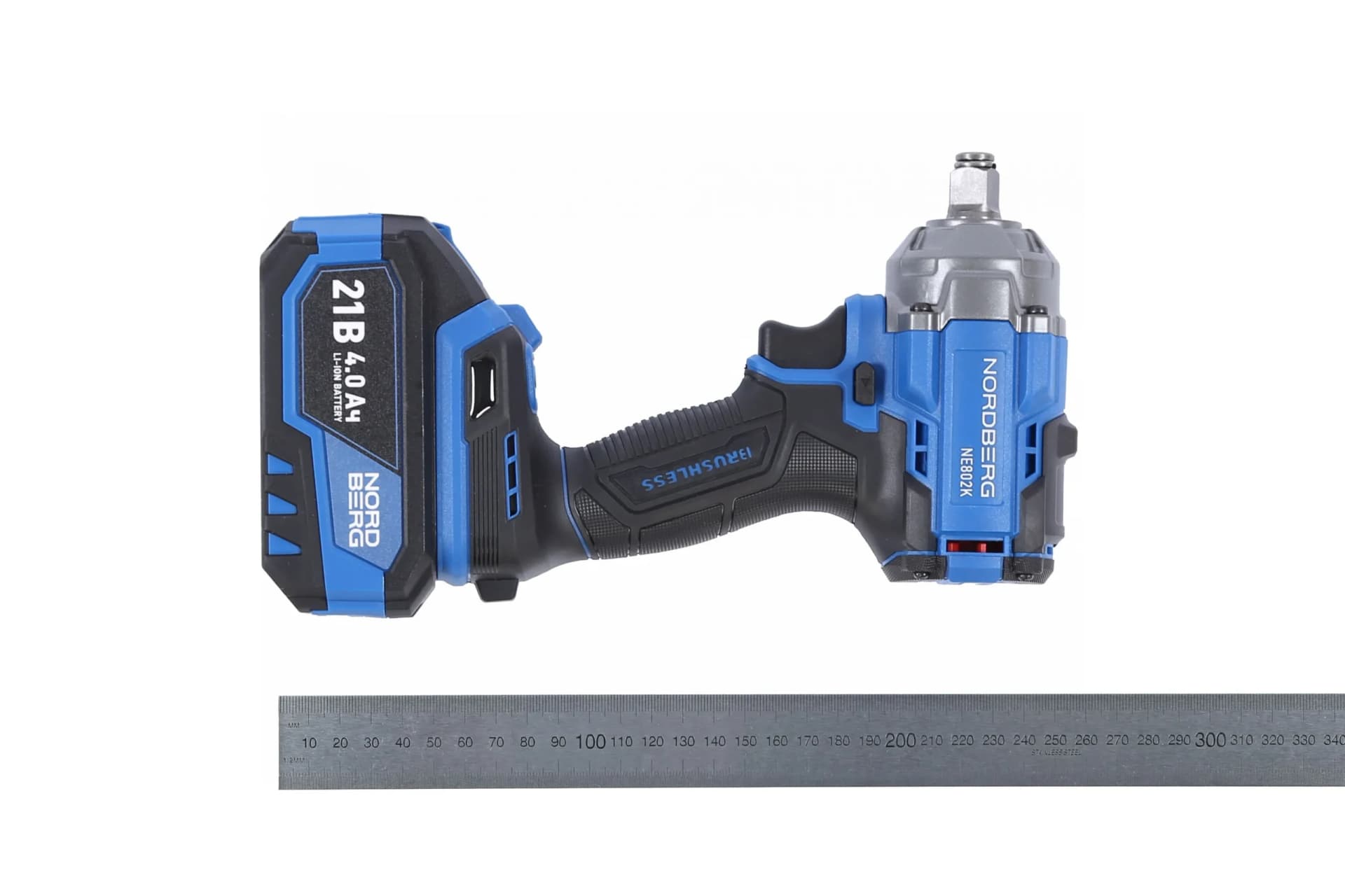 Гайковерт аккумуляторный NORDBERG NE802K — 1/2″, 500 Нм, 21 В