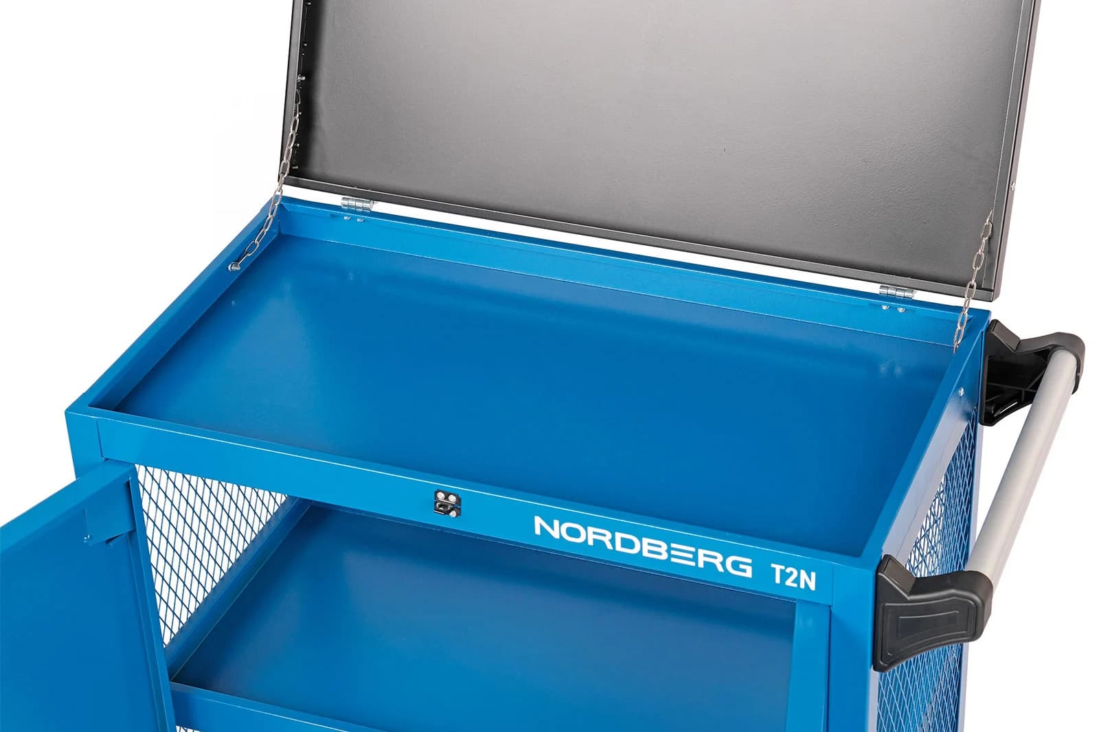 Тележка инструментальная NORDBERG T2N — 3 полки с дверцами нагрузка 86 кг 765×385×800 мм