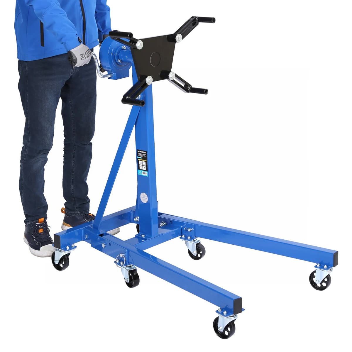 Стенд для ремонта двигателя Nordberg N30091R — складной, 500 кг, редуктор, 360°