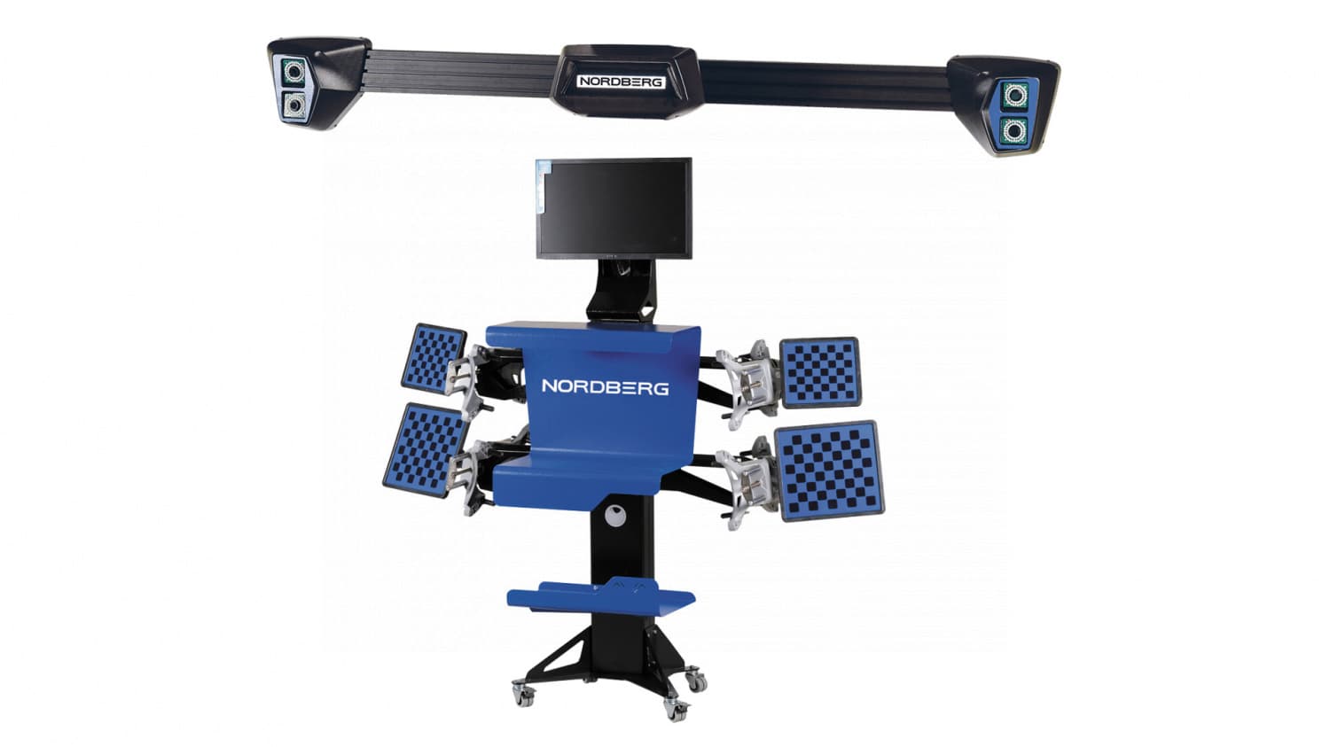 Стенд сход-развал 3D NORDBERG C804-C настенный синий — общий вид