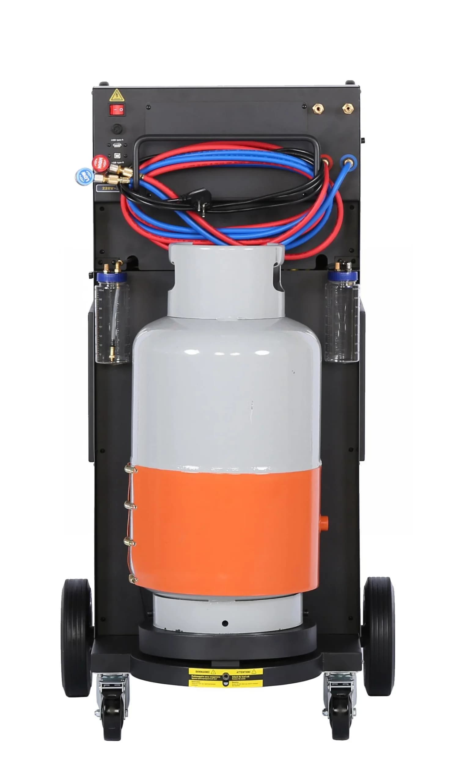 Установка автомат для заправки кондиционеров автобусов с ручным впрыском масла