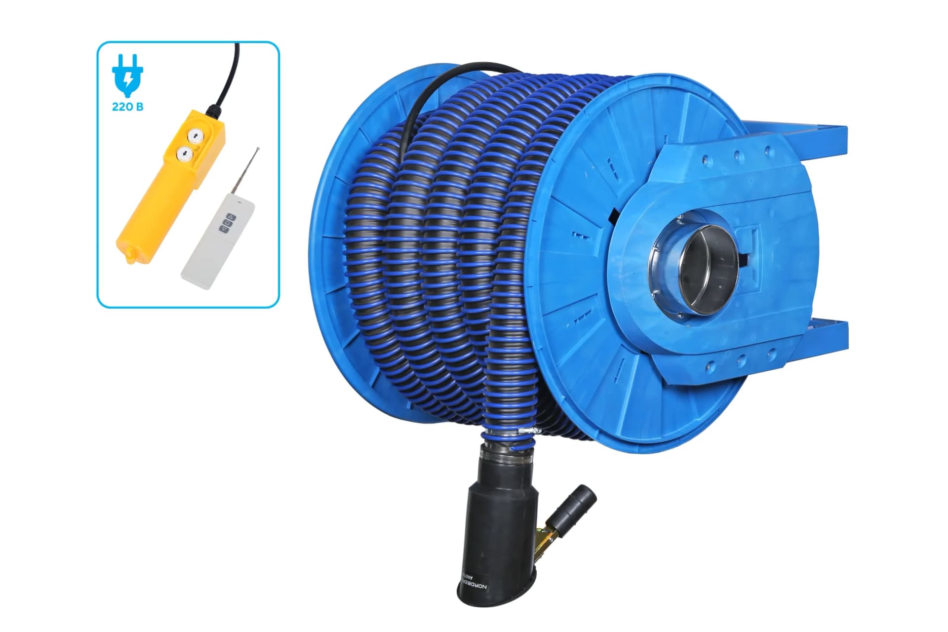 Катушка NORDBERG HRF8075E-KIT — автоматическая для выхлопных газов шланг 8 м Ø75 мм с насадкой