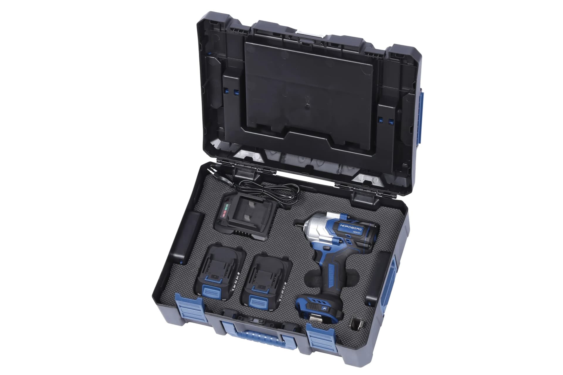 Гайковерт аккумуляторный NORDBERG NE808K — 1/2″, 1000 Нм, 20 В, 2 аккум.