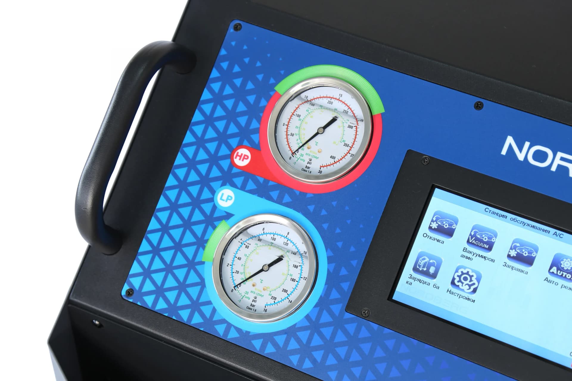 Установка автомат для заправки кондиционеров автобусов с ручным впрыском масла