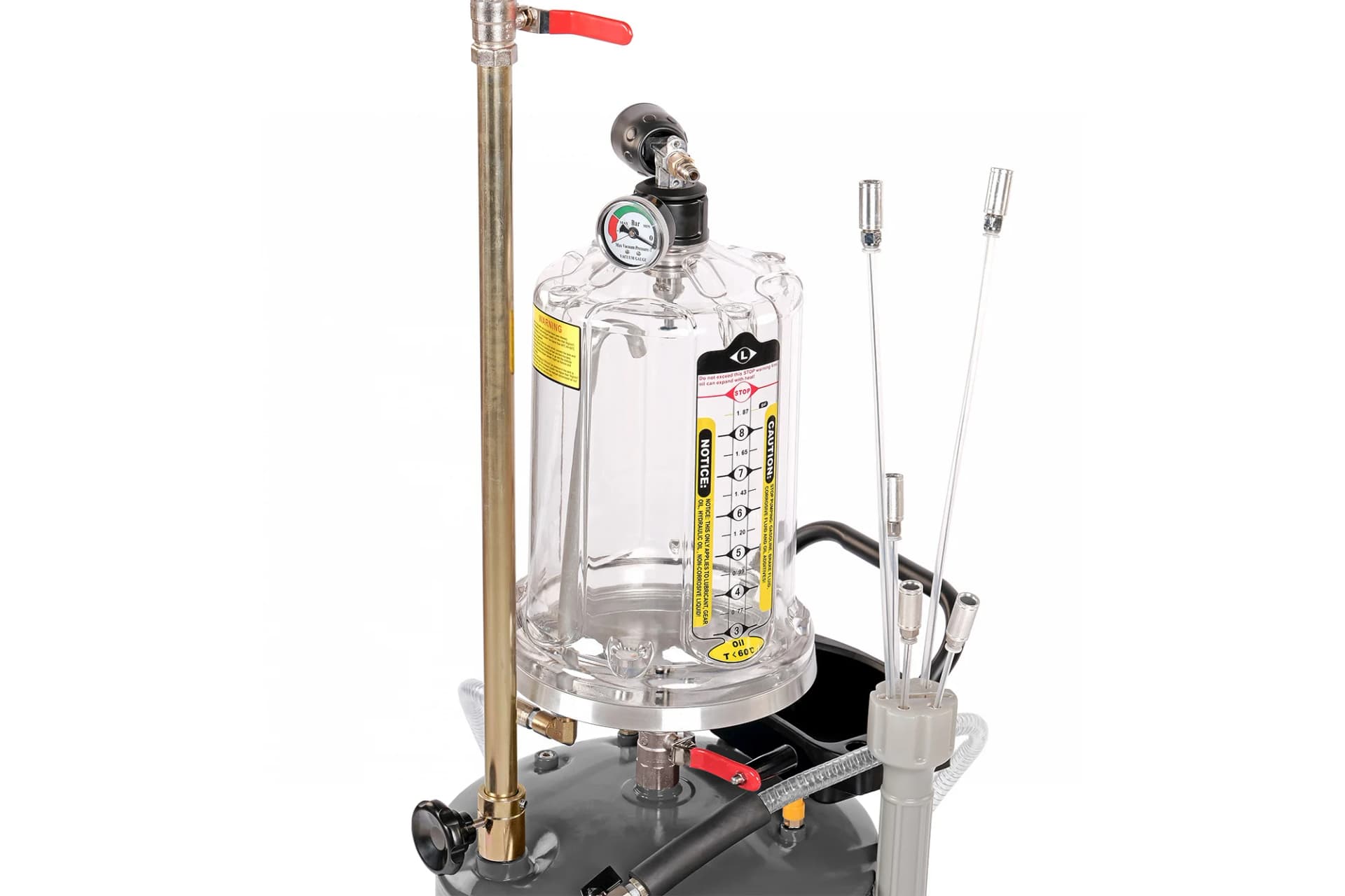 Установка для сбора масла Nordberg 2379G — пневматическая, 65 л, с осмотровой колбой