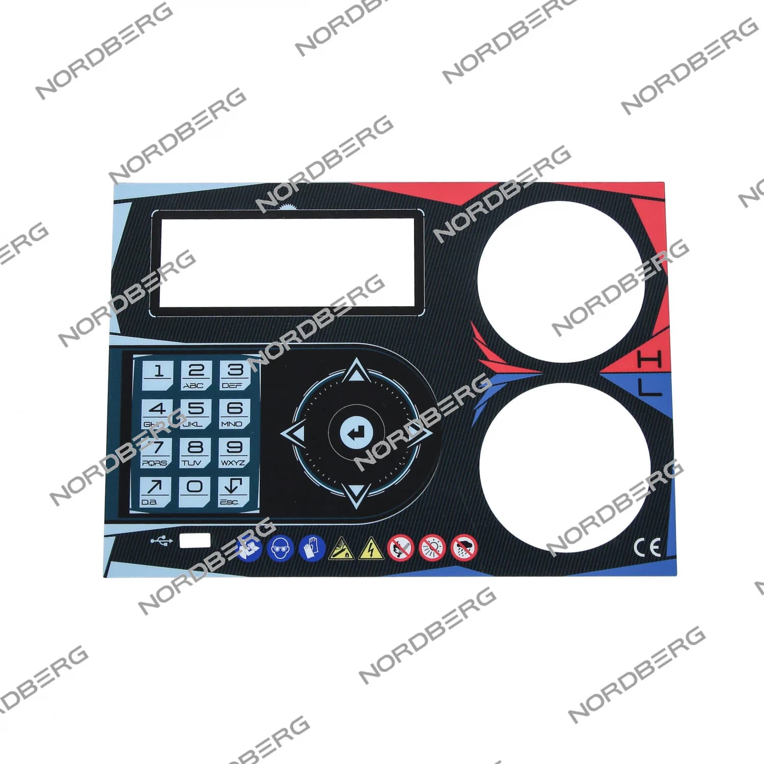 NORDBERG ЗАПЧАСТЬ ПАНЕЛЬ центральная (наклейка) для NF22L