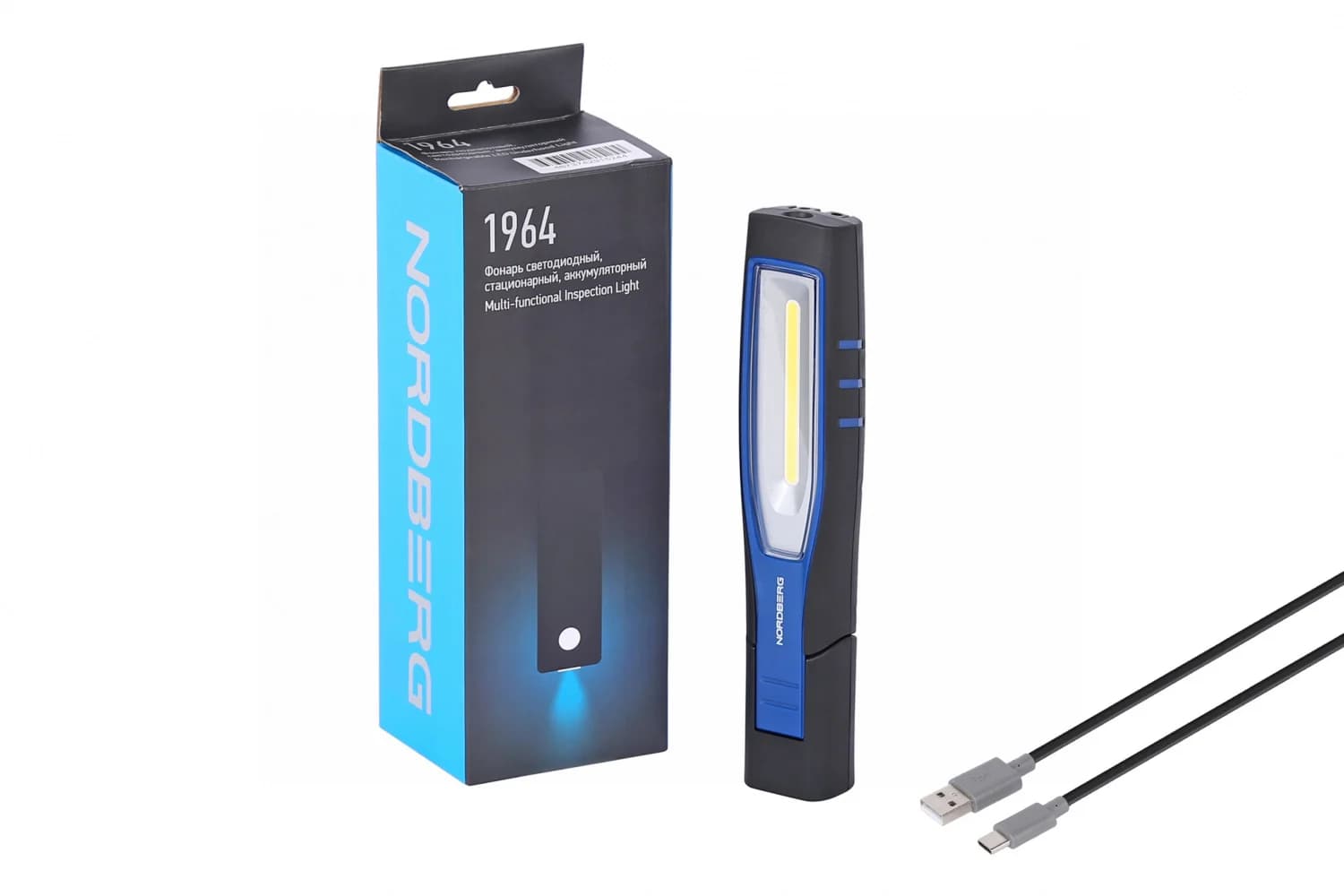 Фонарь аккумуляторный Nordberg 1964 — 1 000 лм / IP65 / 4 режима