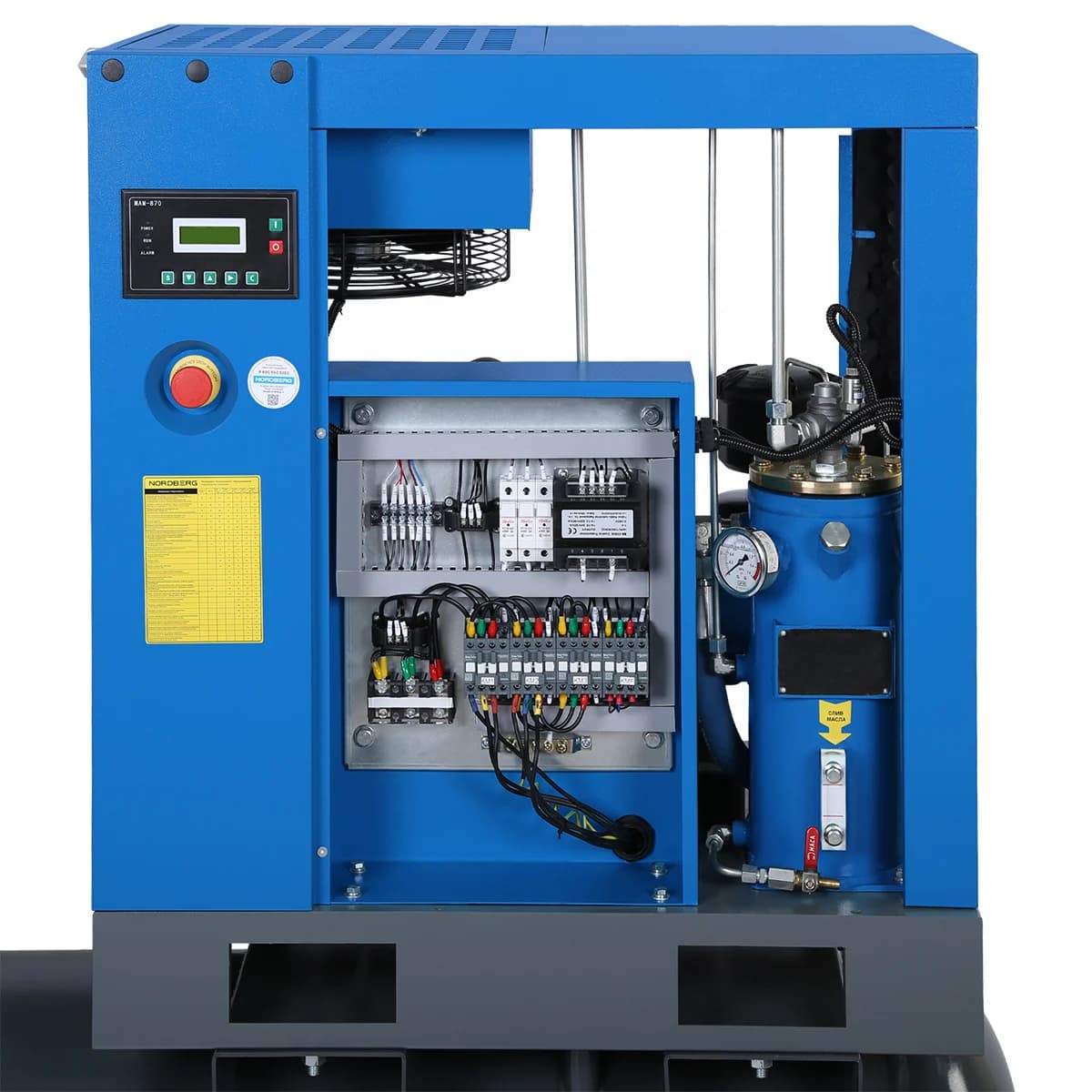 Компрессор винтовой Nordberg NCC10RD — 7.5 кВт / 900 л/мин / ресивер 260 л + осушитель