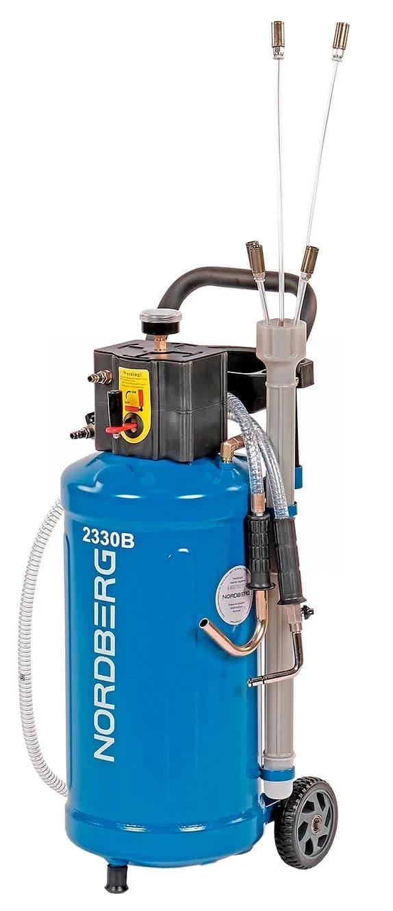 Установка для сбора отработанного масла Nordberg 2330B — пневматическая, 30 л, синяя
