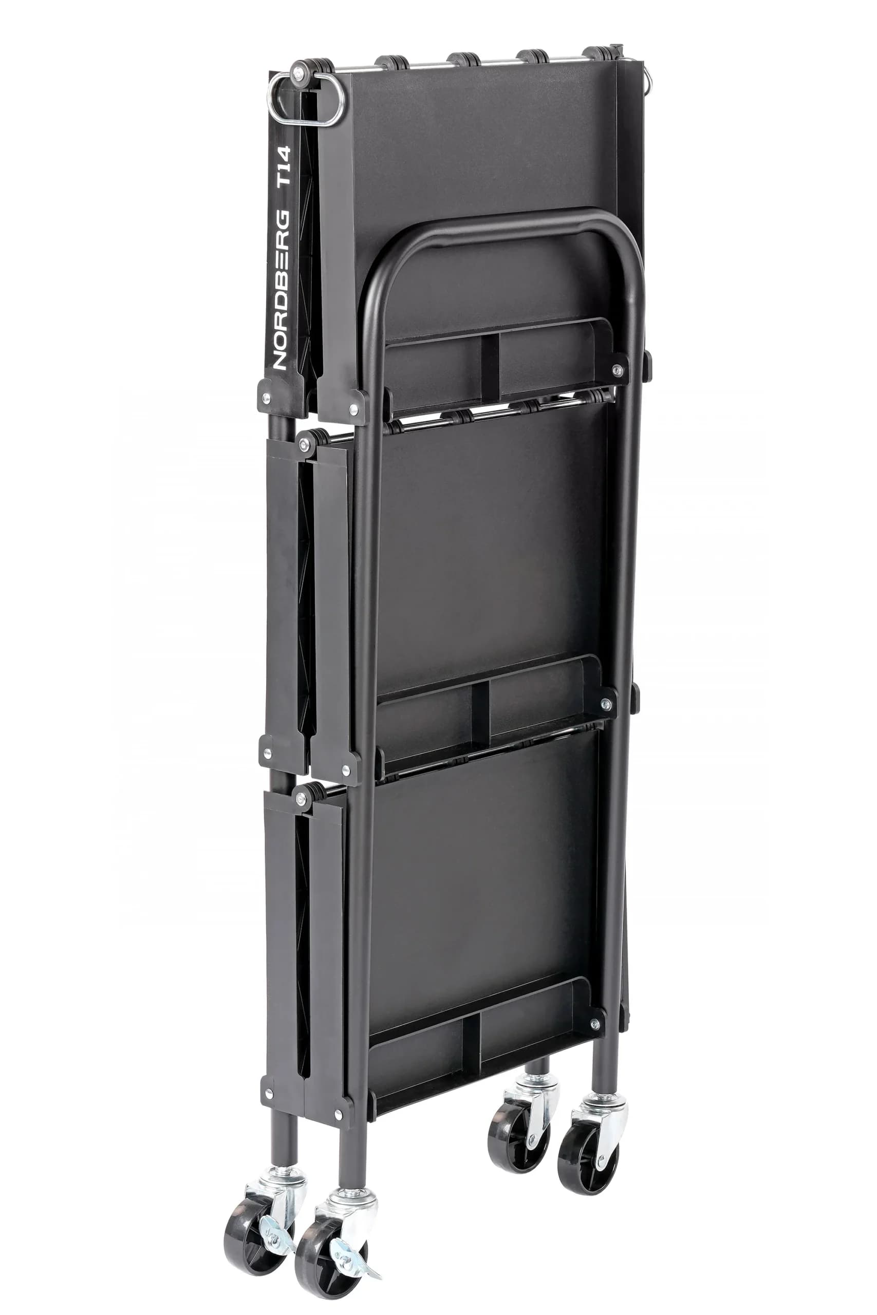 Тележка NORDBERG T14 — 3 пластиковые полки складная нагрузка 45 кг 640×432×960 мм
