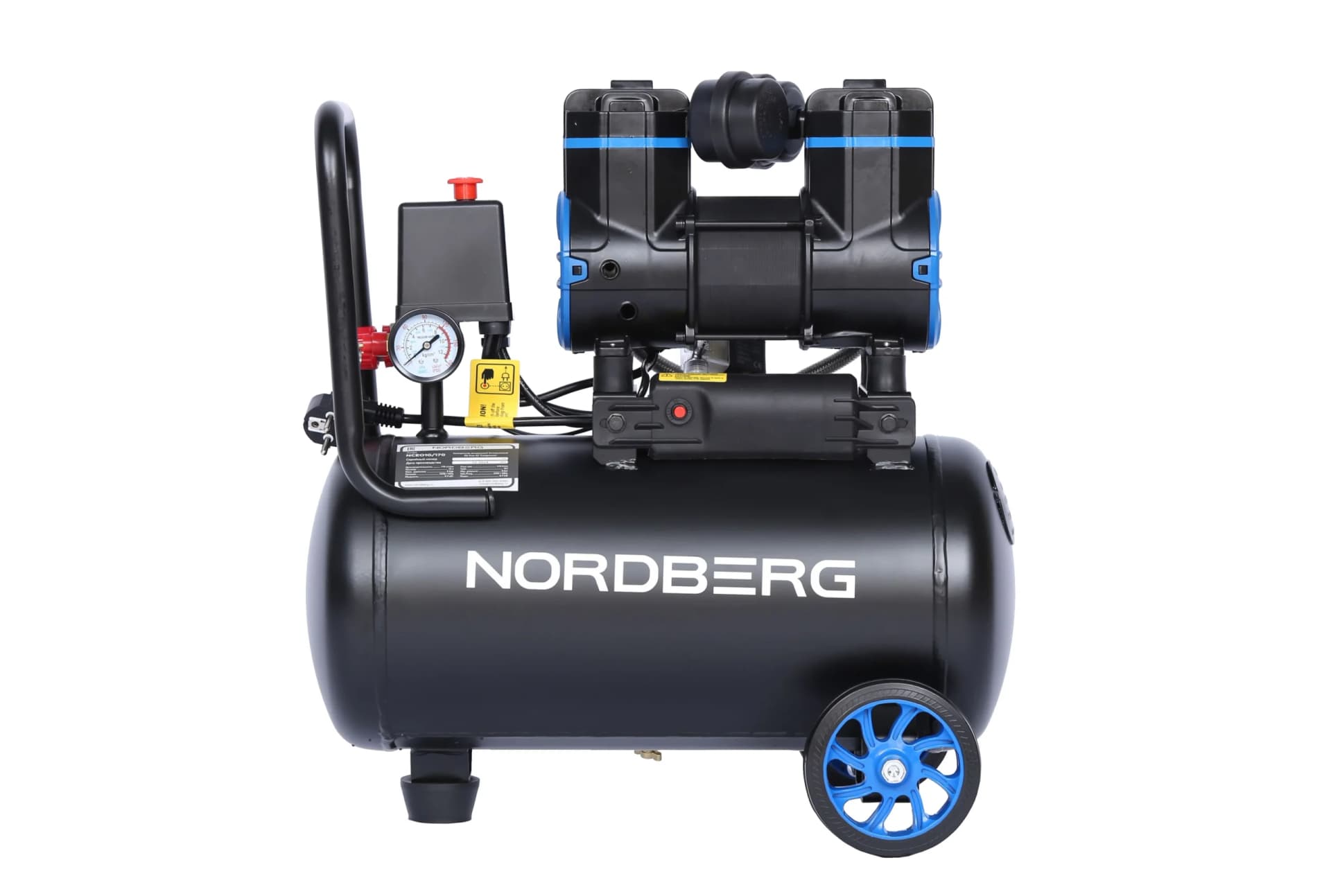 Компрессор безмасляный Nordberg NCEO10/170 — 220 В, 170 л/мин, ресивер 18 л