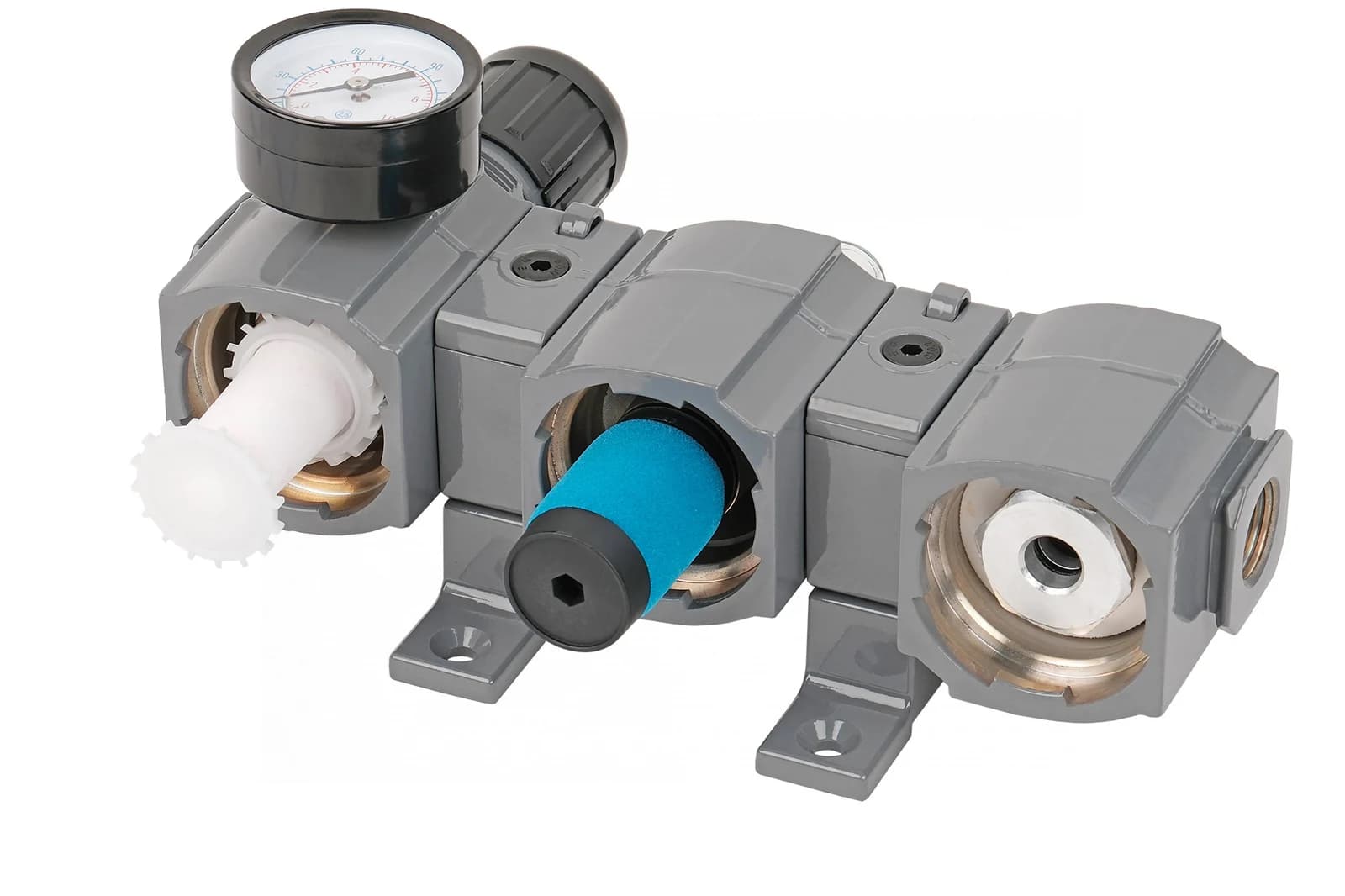 Фильтр NORDBERG NP8235 — 0,01 мкм + редуктор + осушитель, 1/2″