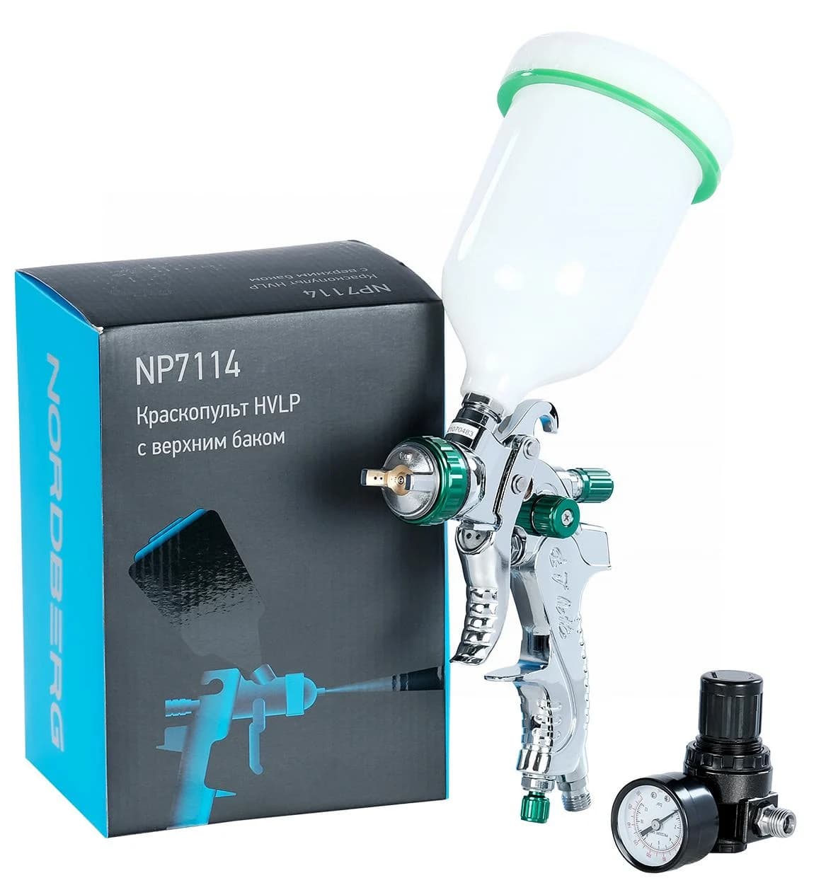 Краскопульт HVLP Nordberg NP7114 — сопло 1,4 мм / коробка