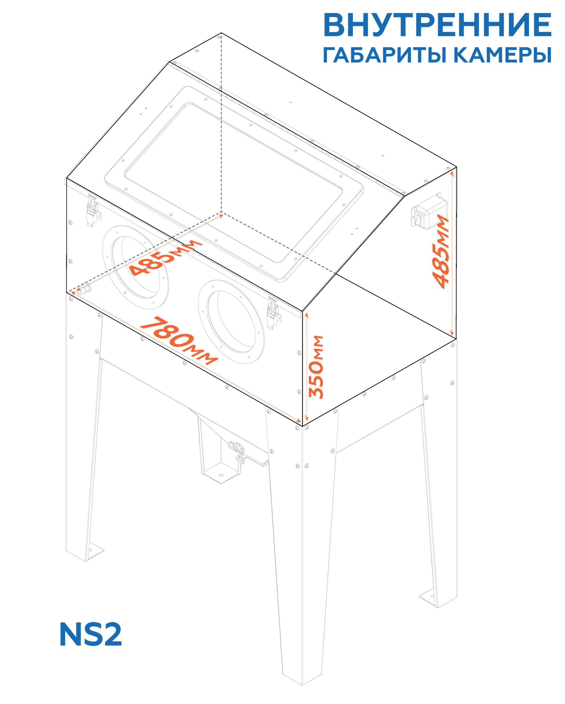 Пескоструйная камера Nordberg NS2 — фронтальная загрузка