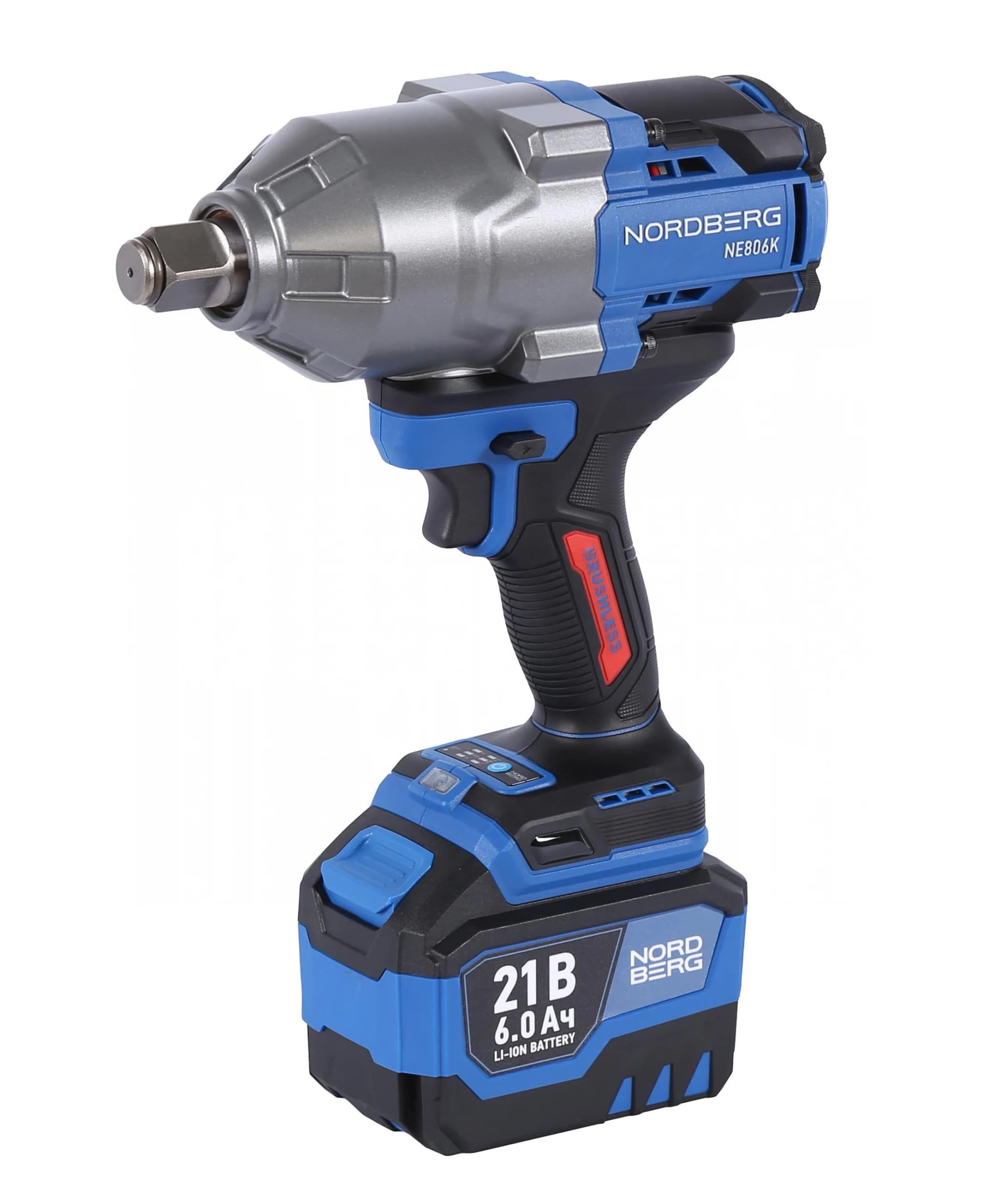 Гайковерт аккумуляторный NORDBERG NE806K 3/4″ — 1500 Нм, 6 Ач