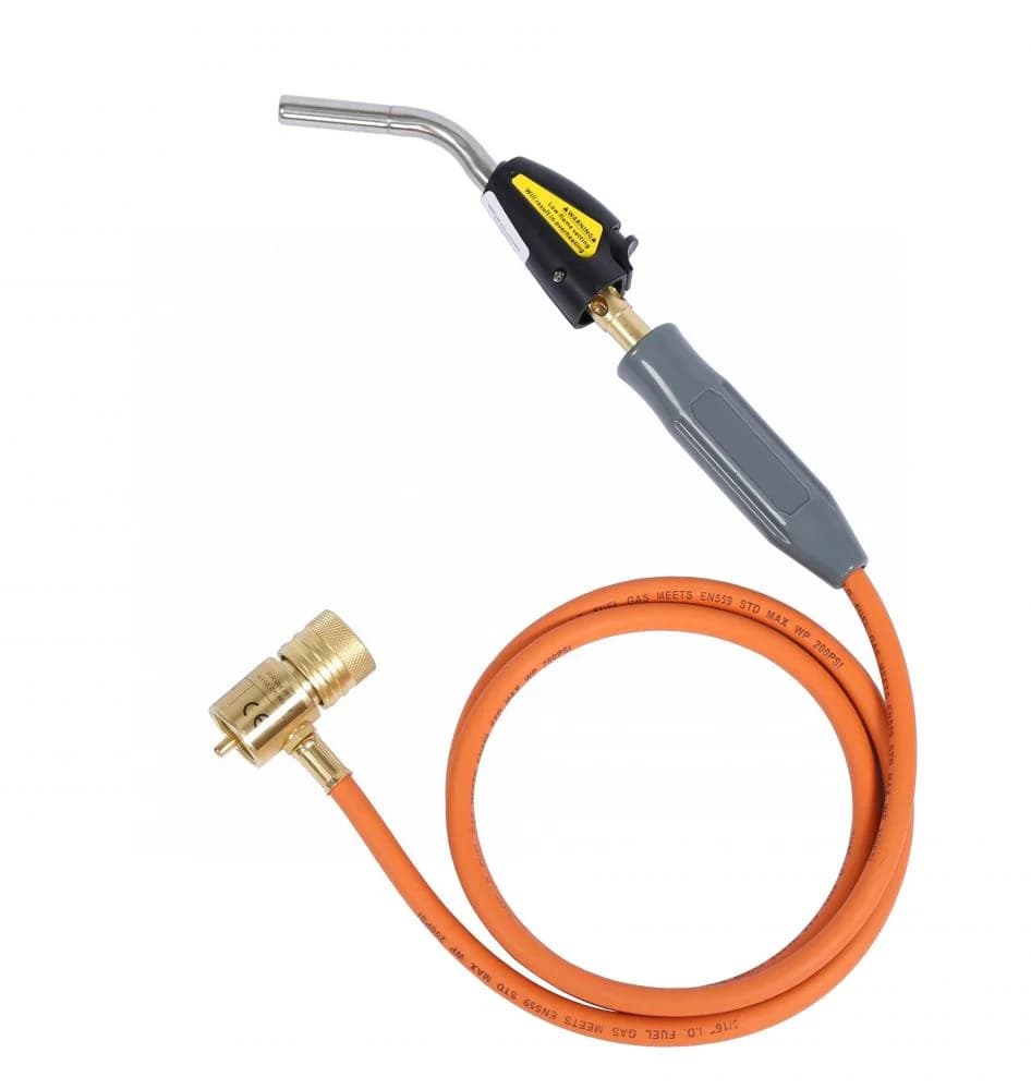 Горелка газовая NORDBERG NFT5 со шлангом и пьезоподжигом пропан/MAPP