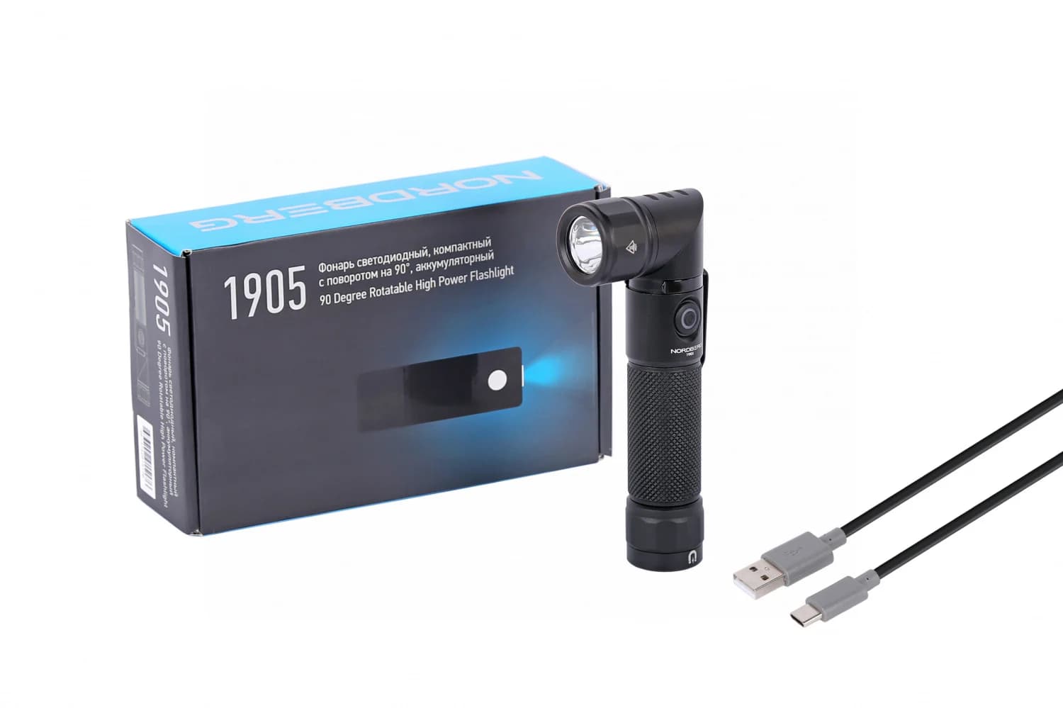 Фонарь аккумуляторный Nordberg 1905 — 1 000 лм / поворот 90° / IP65