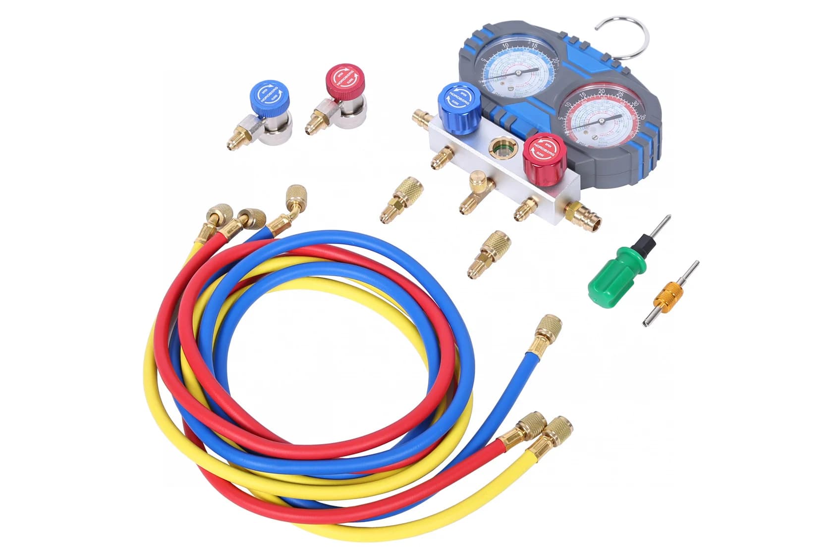 Коллектор манометрический Nordberg NFG32K — с шлангами / муфтами / R410a / кейс