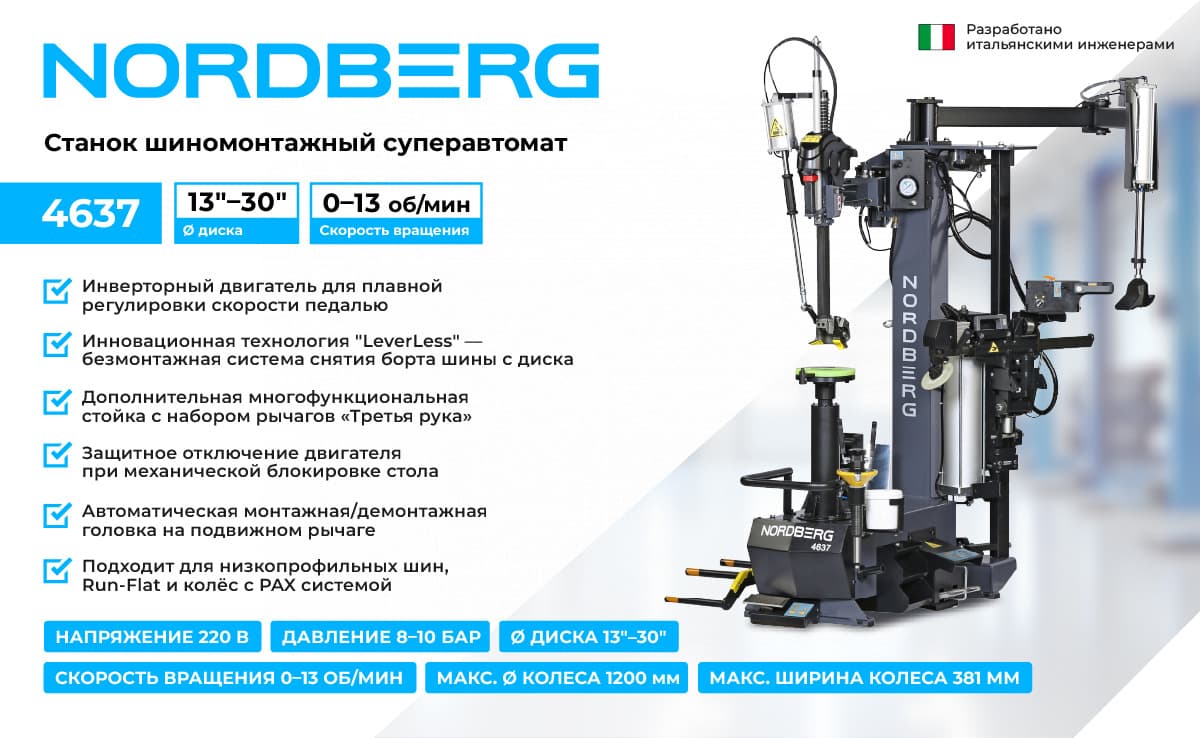 NORDBERG 4637 — поворотный стол с кулачками и пластиковыми накладками