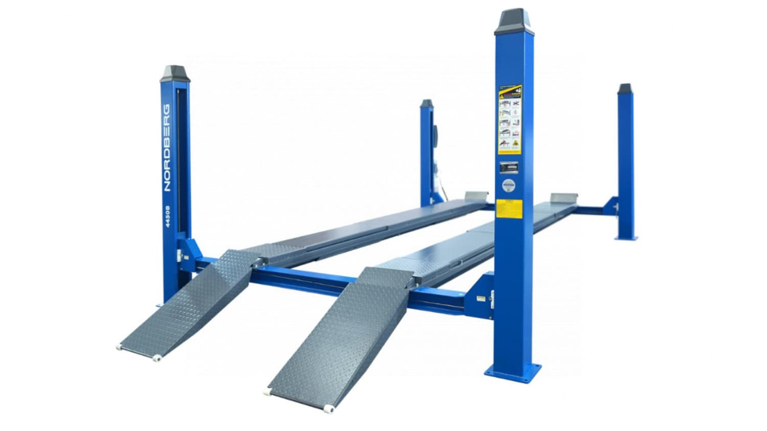 Подъёмник четырёхстоечный NORDBERG 4450_MB синий — общий вид