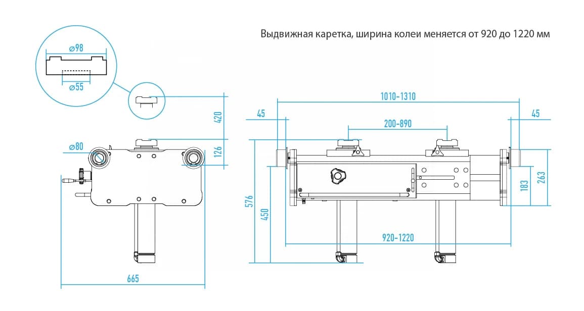 Домкрат канавный NORDBERG N502T — пневмогидравлический блок