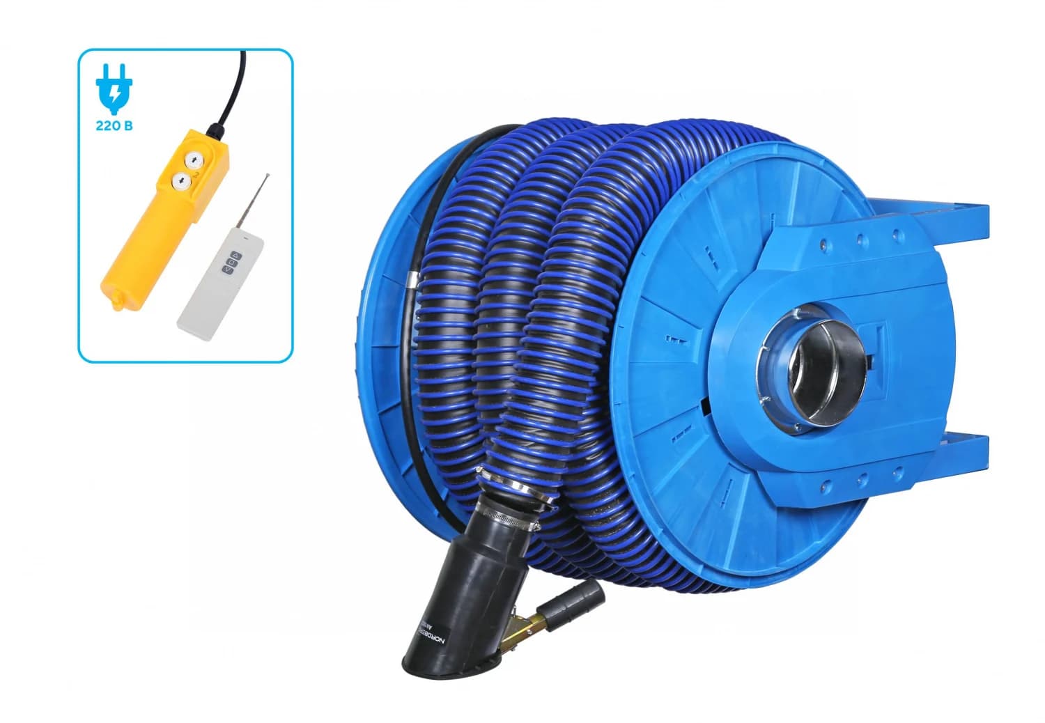 Катушка NORDBERG HRF8100E-KIT — автоматическая для выхлопных газов шланг 8 м Ø100 мм с насадкой