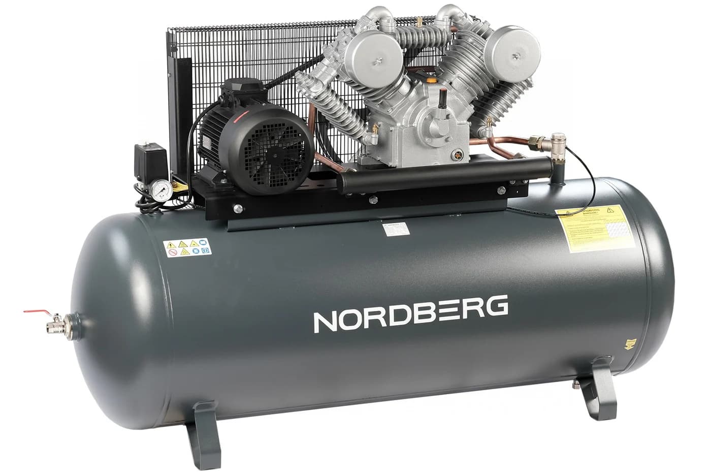 Компрессор поршневой Nordberg NCP500/1400 — 380 В, 1400 л/мин, ресивер 500 л, 7,5 кВт