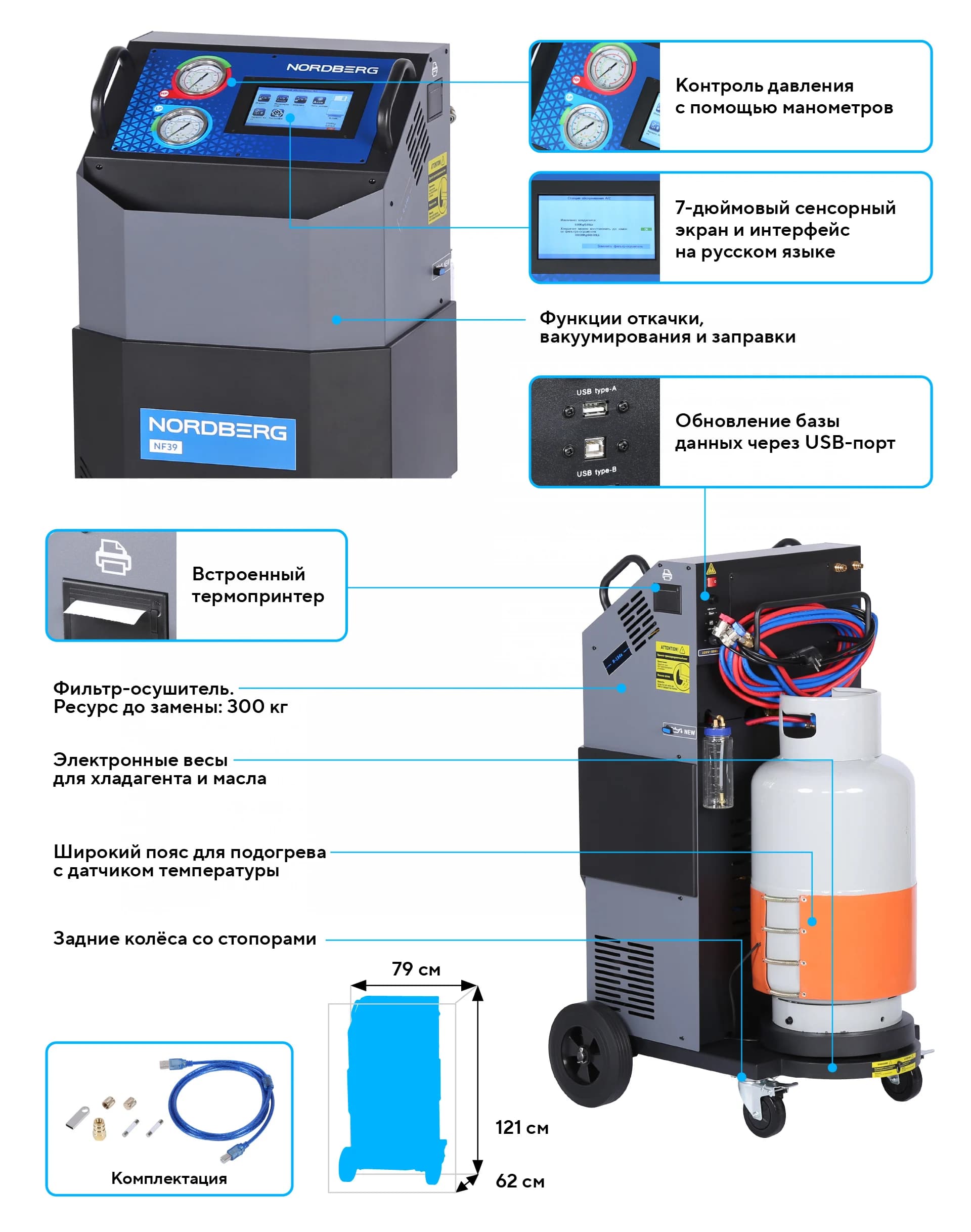 Nordberg NF39 — панель управления и цифровой дисплей