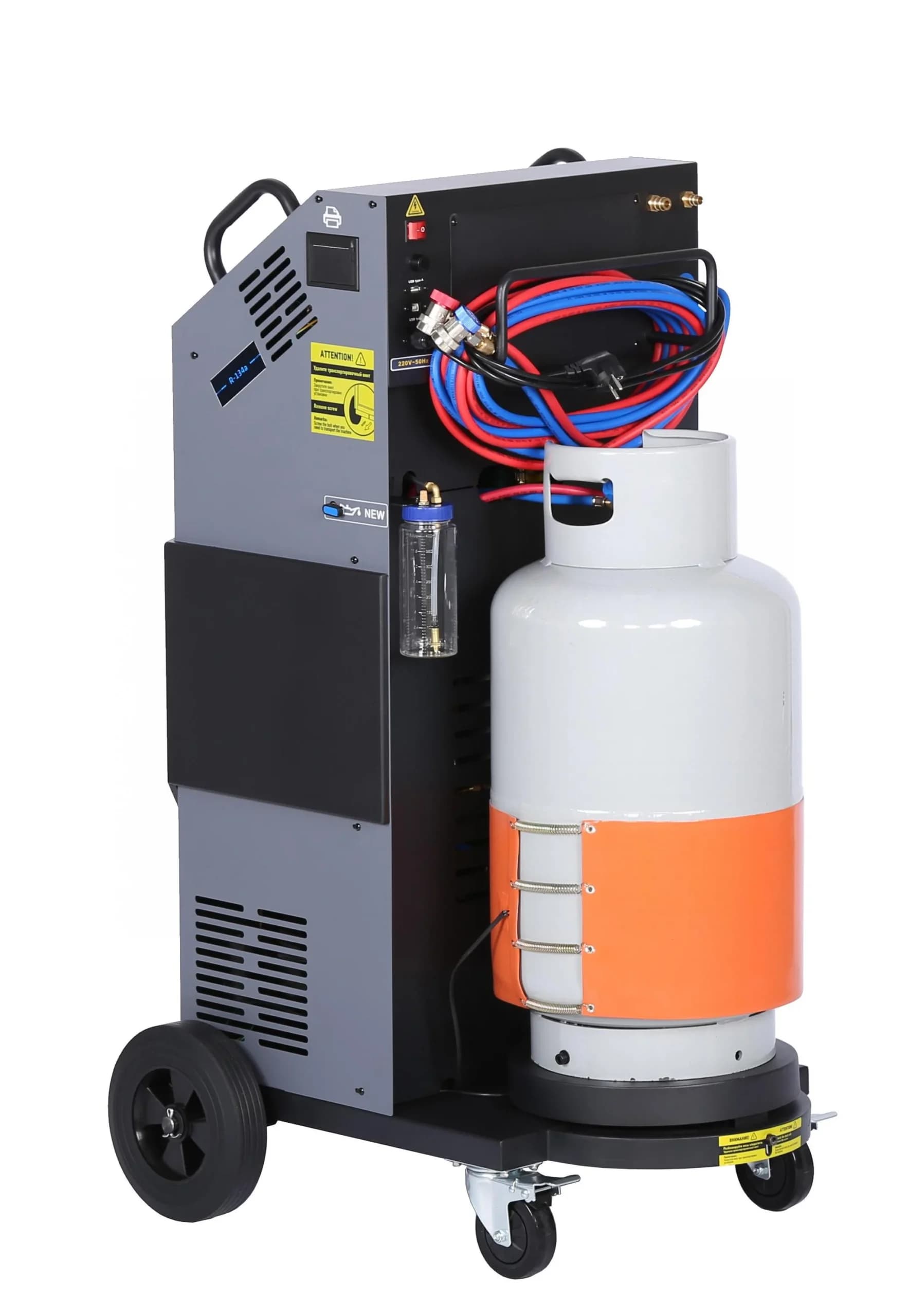 Установка автомат для заправки кондиционеров автобусов с ручным впрыском масла