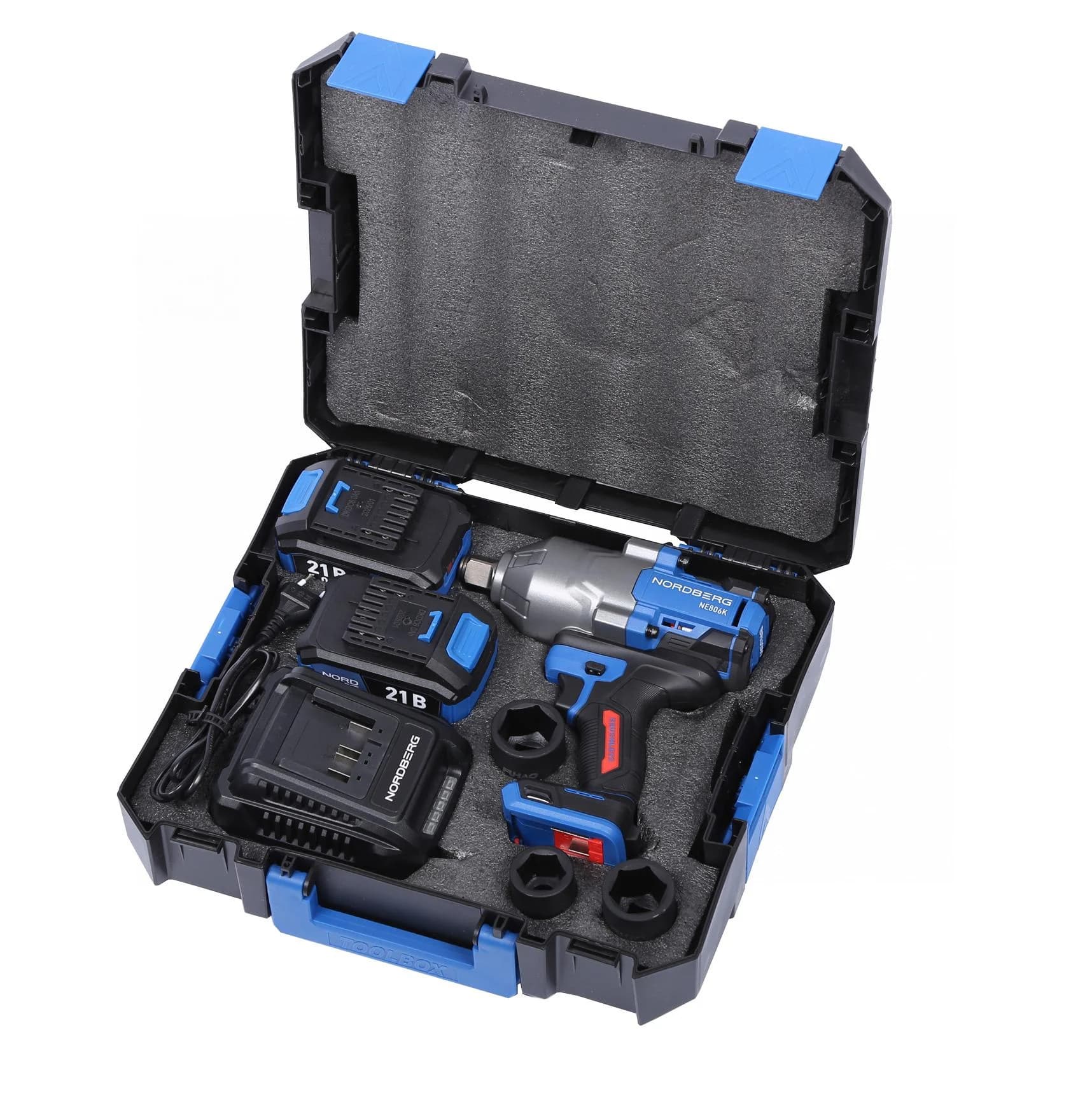 Гайковерт аккумуляторный NORDBERG NE806K 3/4″ — 1500 Нм, 6 Ач
