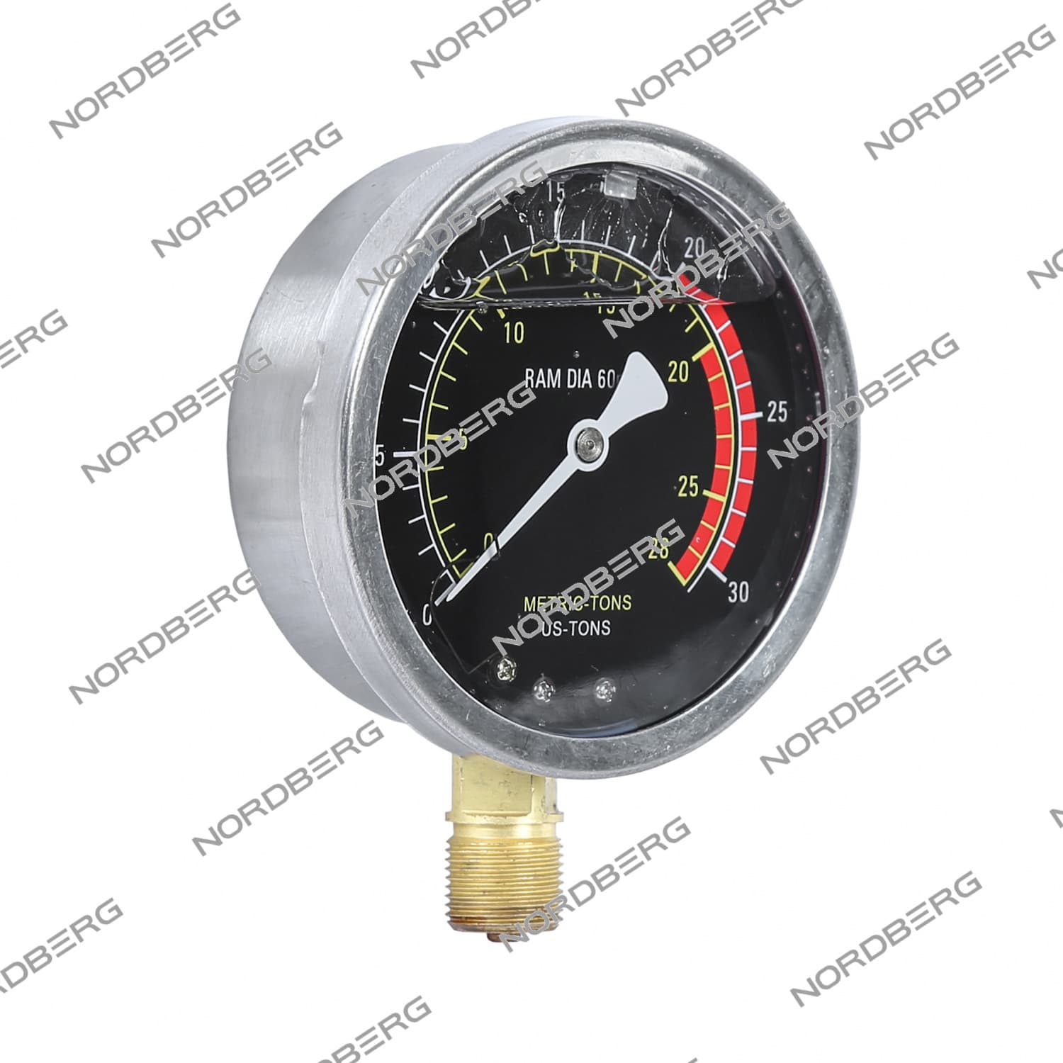 Радиальный глицериновый манометр NORDBERG для пресса N3620 — общий вид