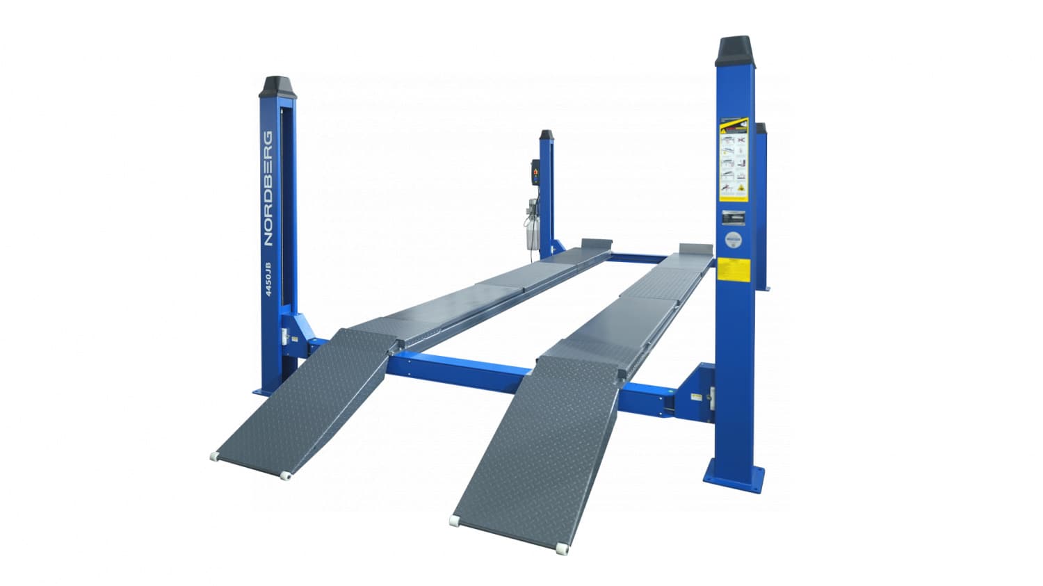 Подъемник четырехстоечный 5 т синий — общий вид